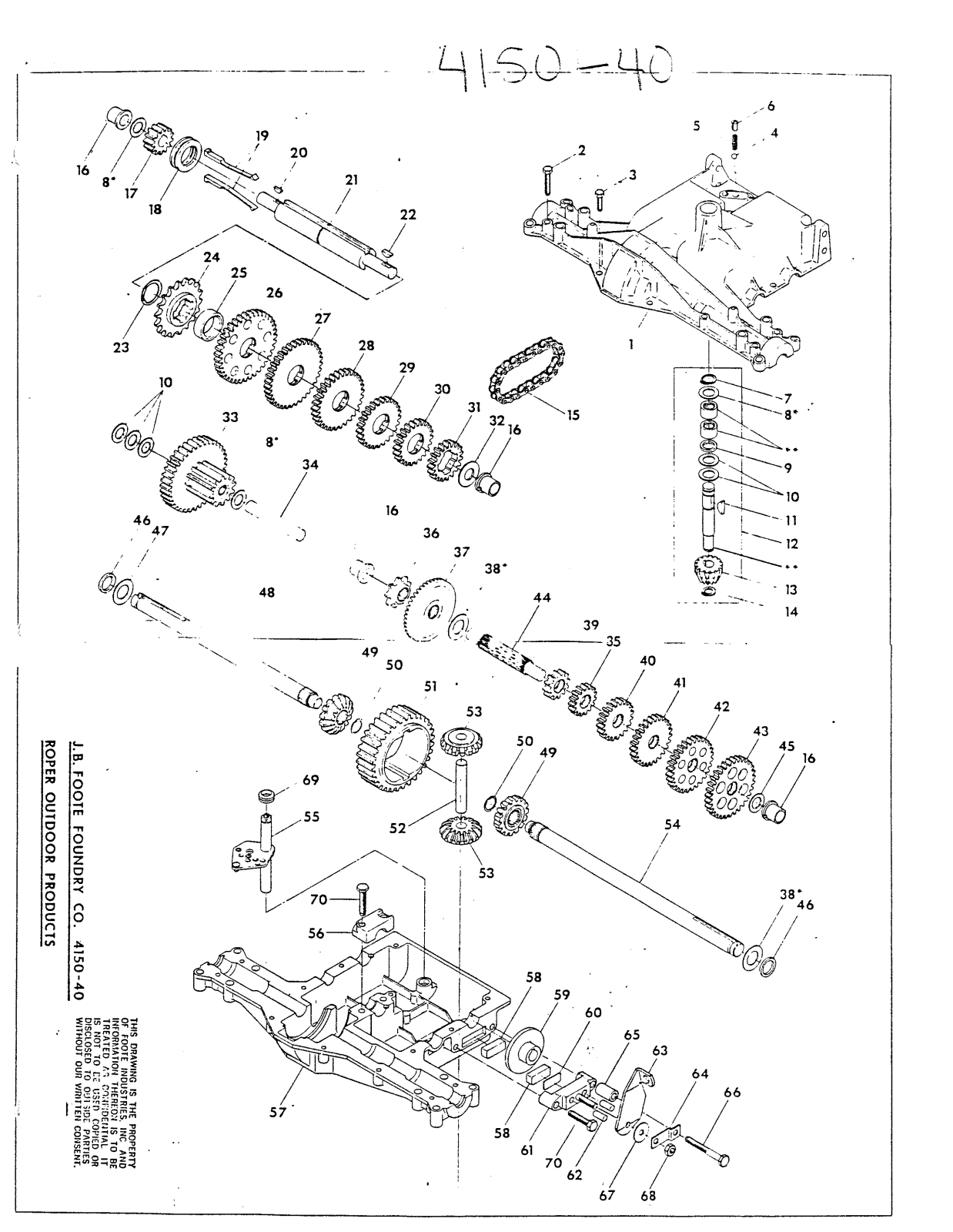 Dana 4150-40 Parts List