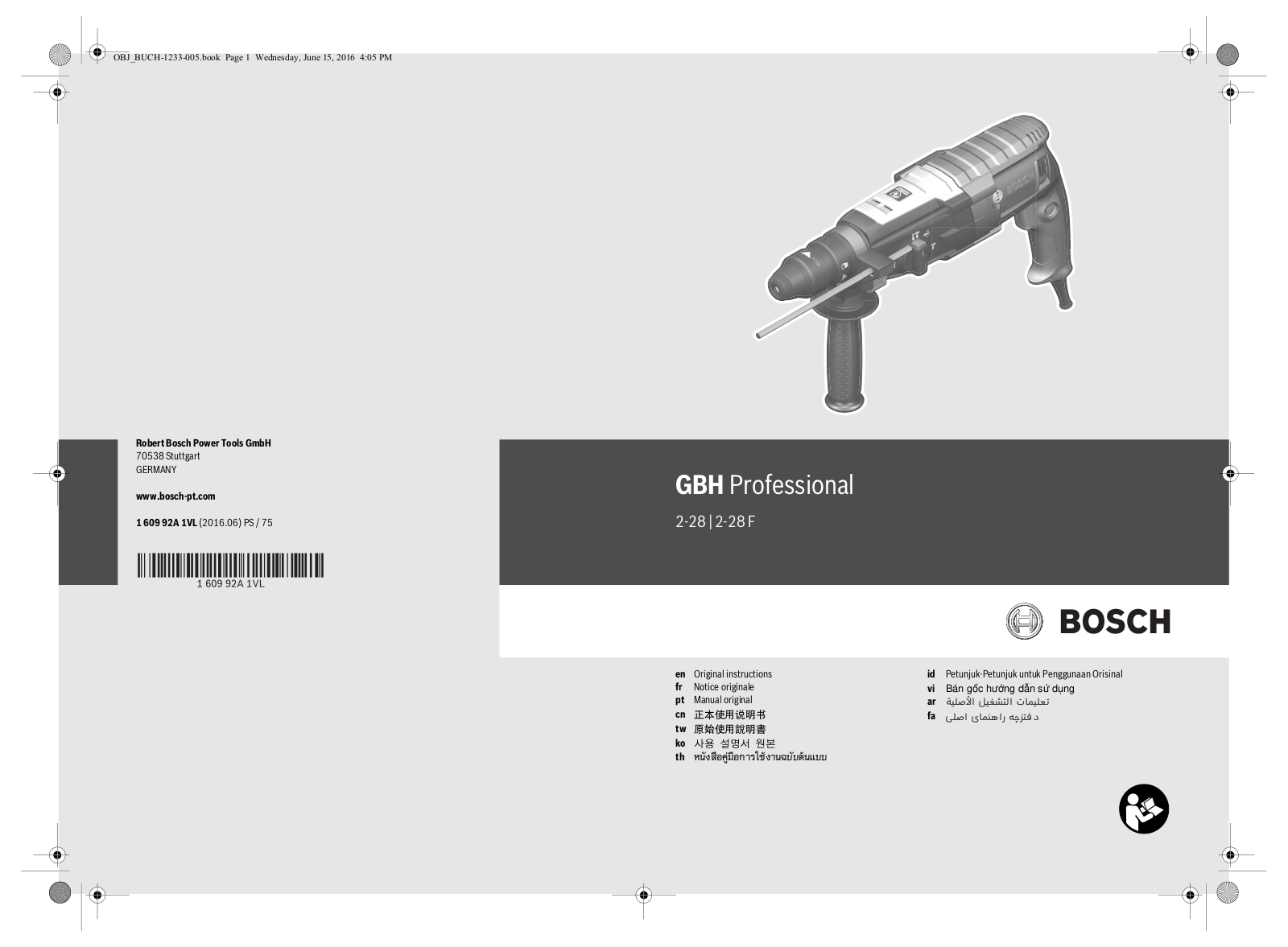 Bosch GBH 2-28, GBH 2-28 F User Manual