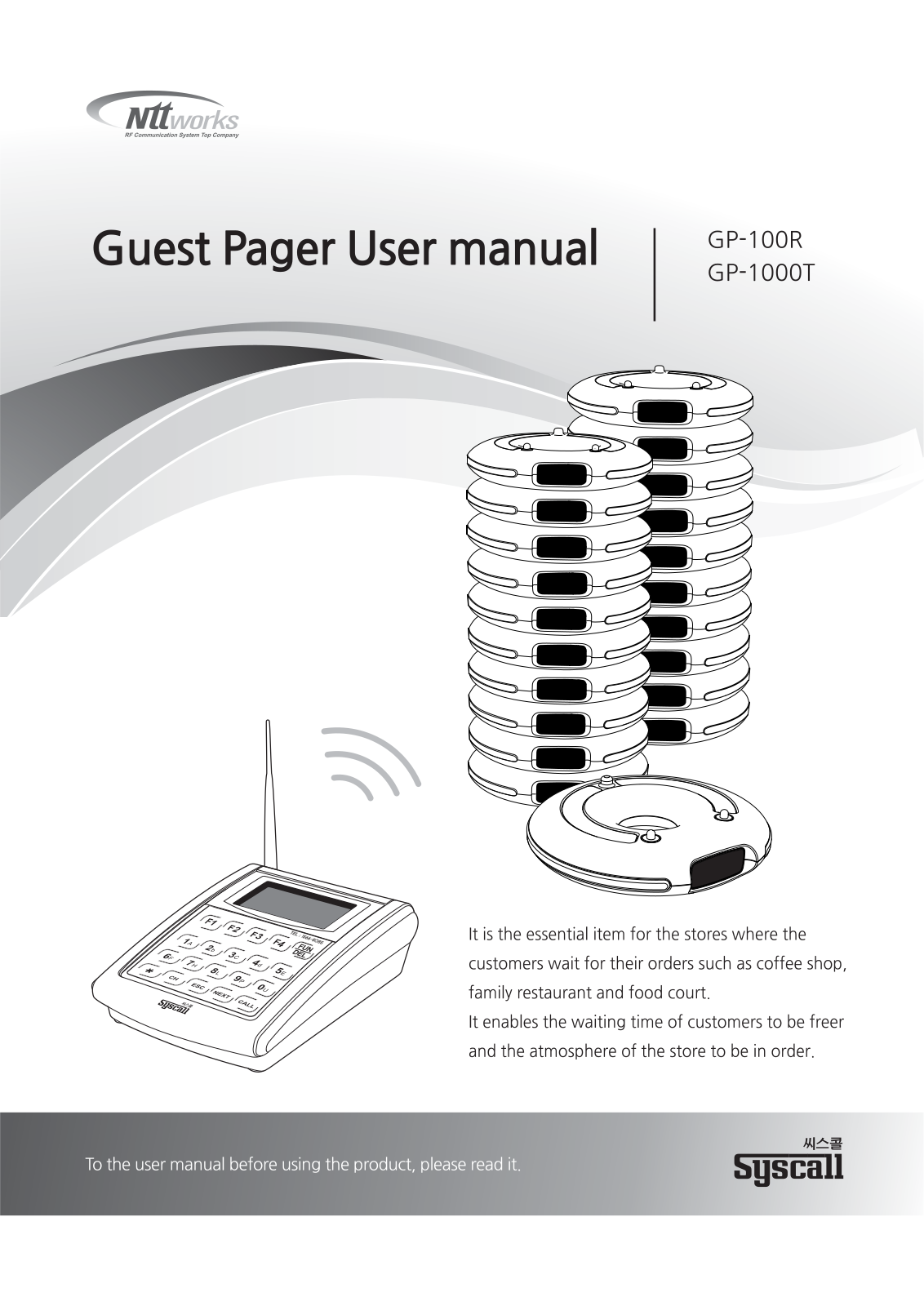 NTTWORKS GP 1000T Users manual