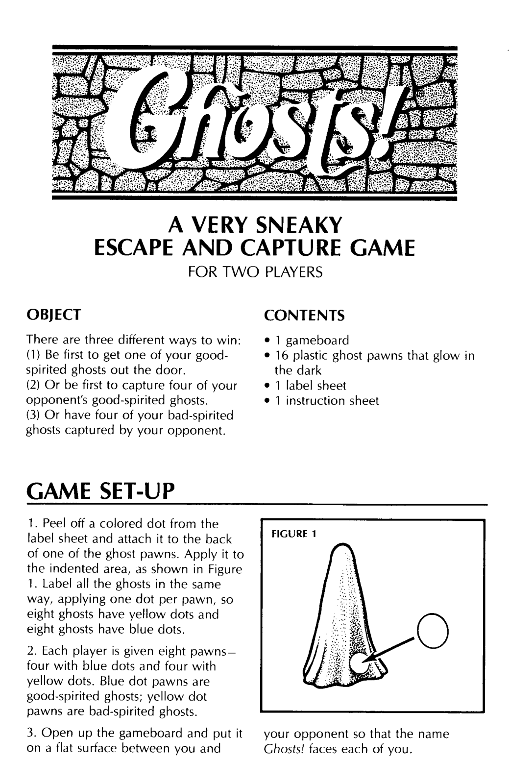 Hasbro GHOSTS User Manual