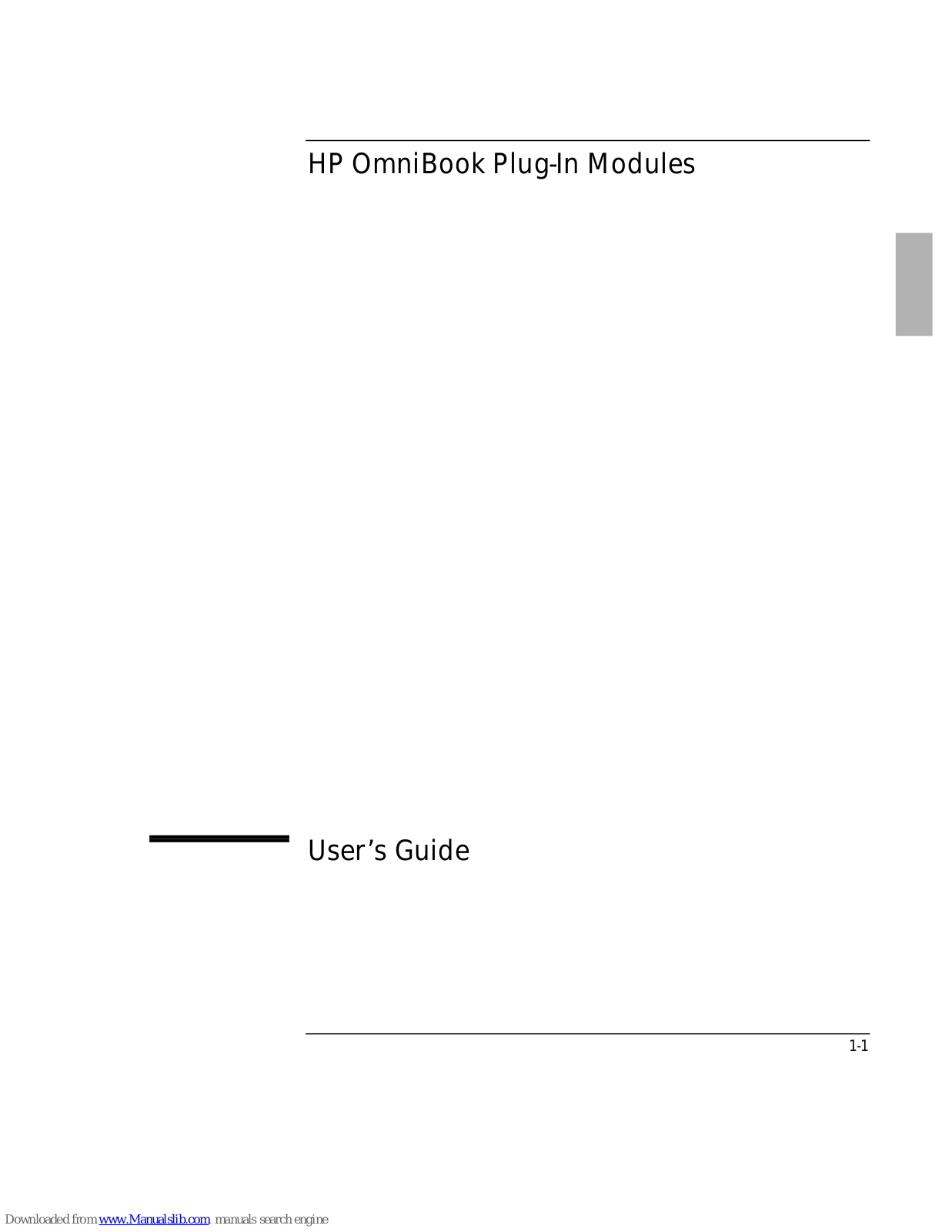 HP OmniBook 7150, F1446A, F1447A, F1701A, F1448A User Manual