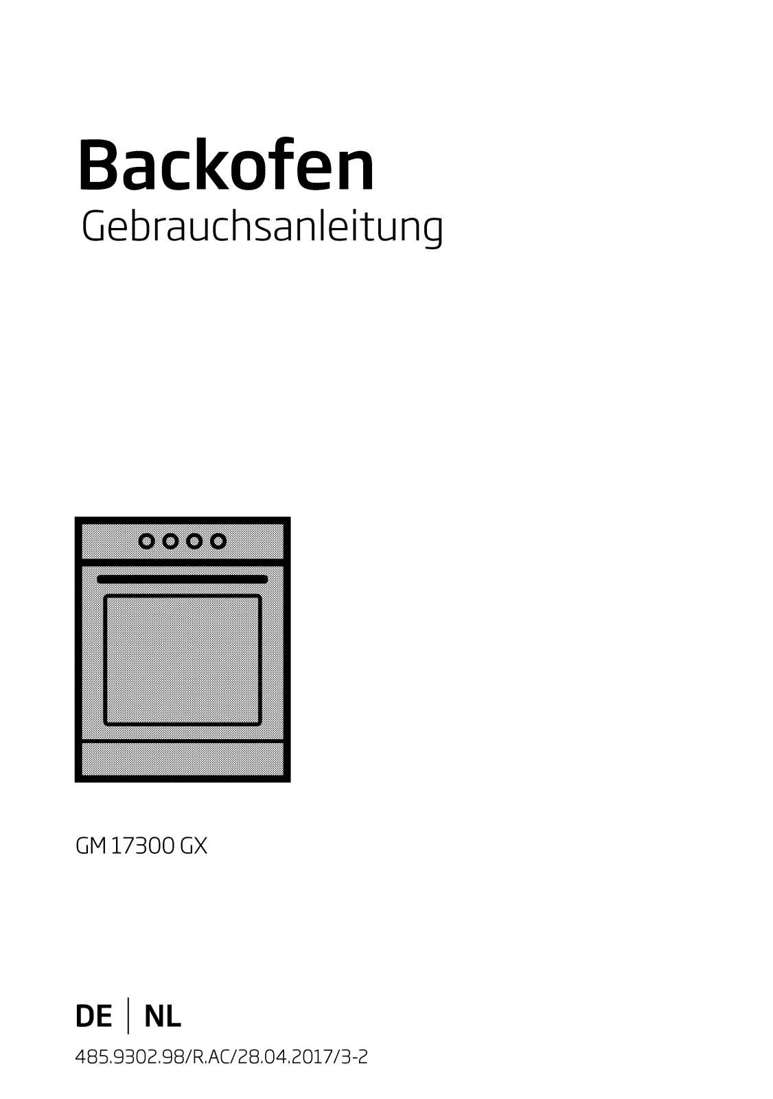 BEKO GM 17300 GX User Manual