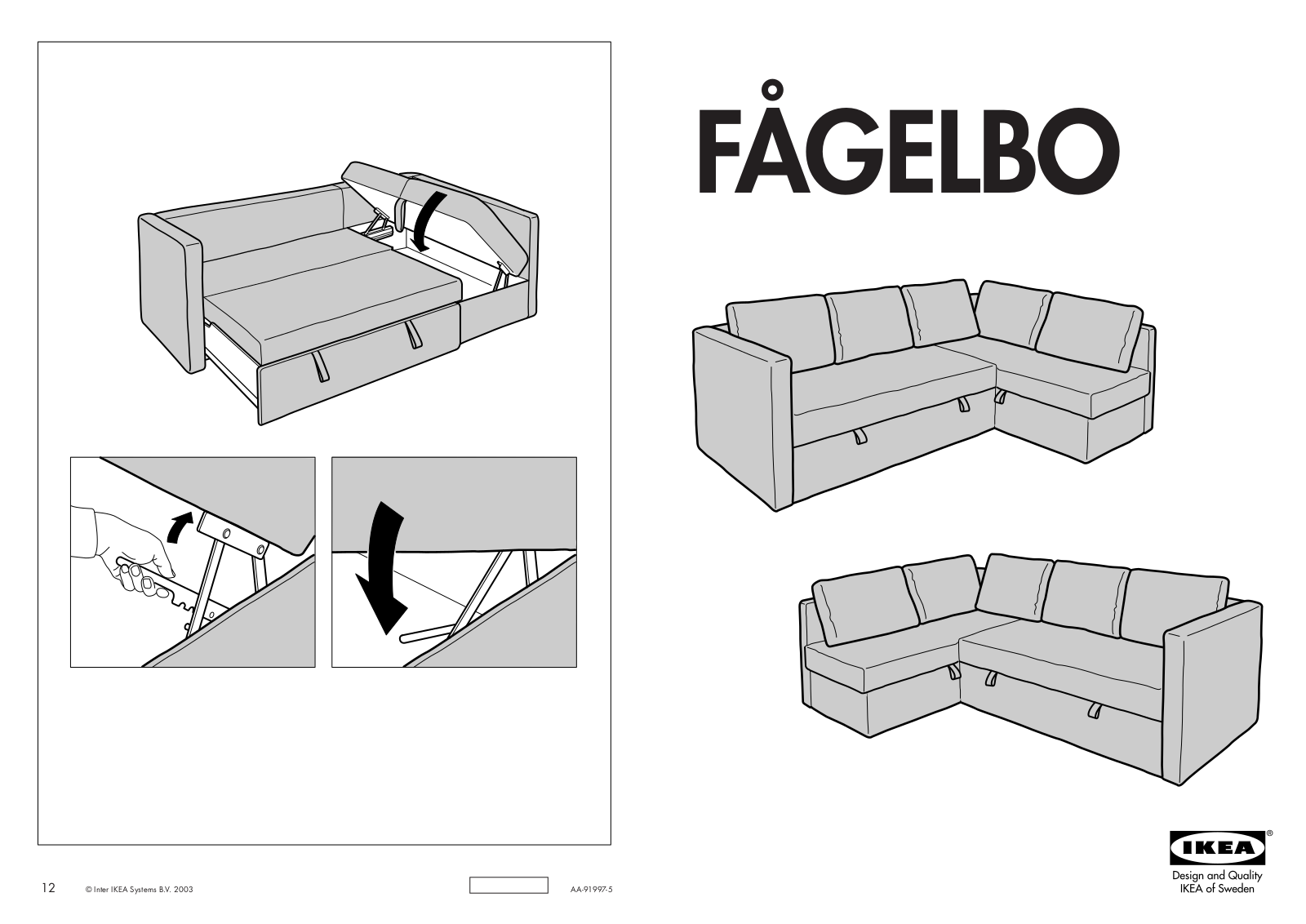 IKEA FAGELBO User Manual