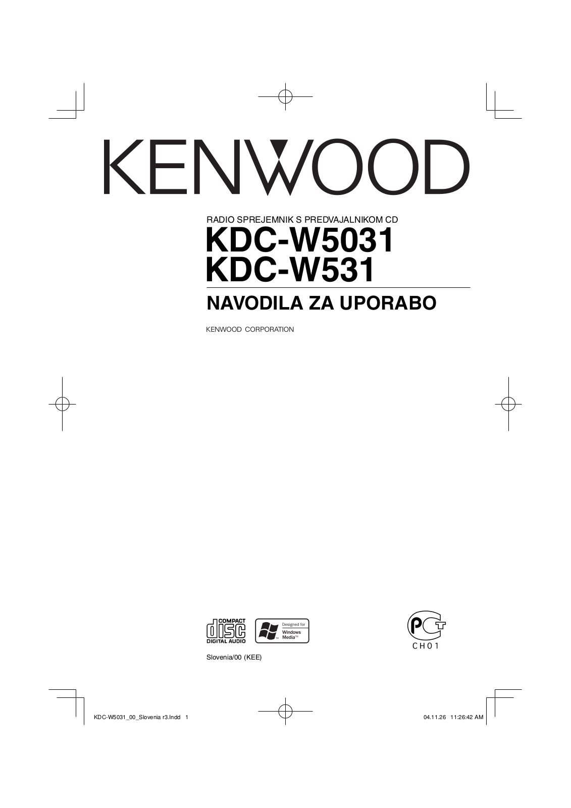 Kenwood KDC-W531, KDC-W5031 Manual