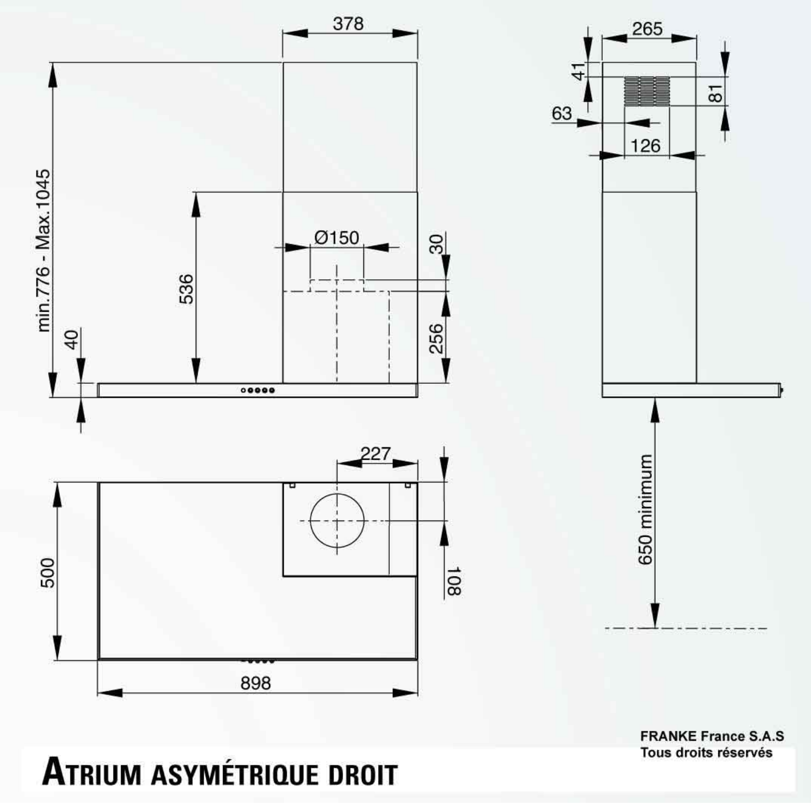 ROBLIN ATRIUM ASYMETRIQUE DROIT User Manual