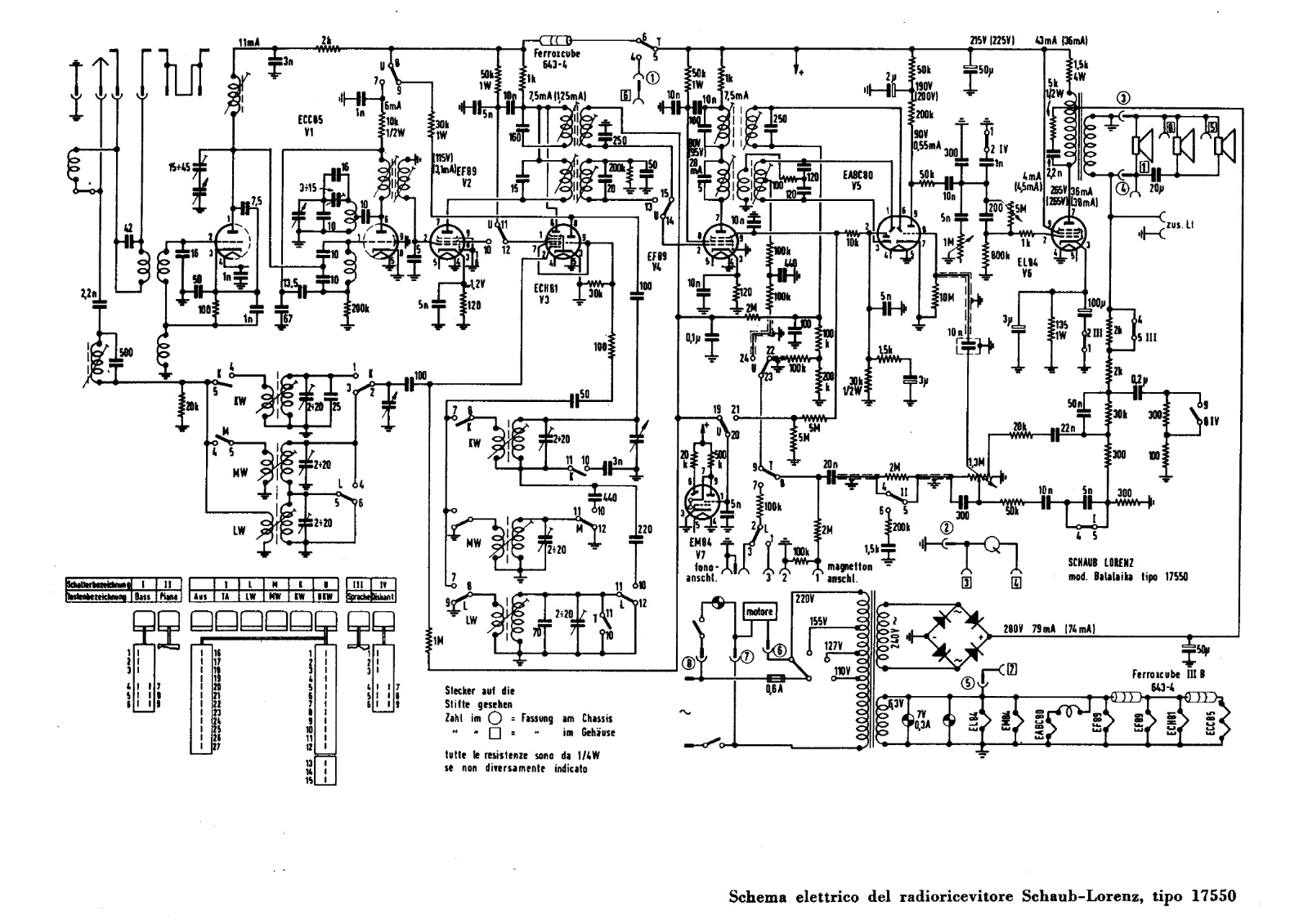 Schaub Lorenz 17550 schematic