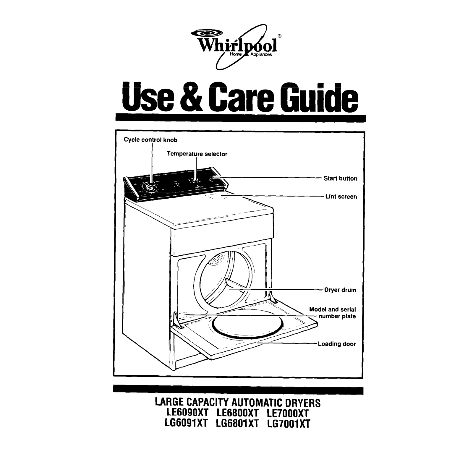 Whirlpool LG6801XT, LE7000XT, LG6091XT, LE6090XT, LG7001XT User Manual - ManualMachine.com