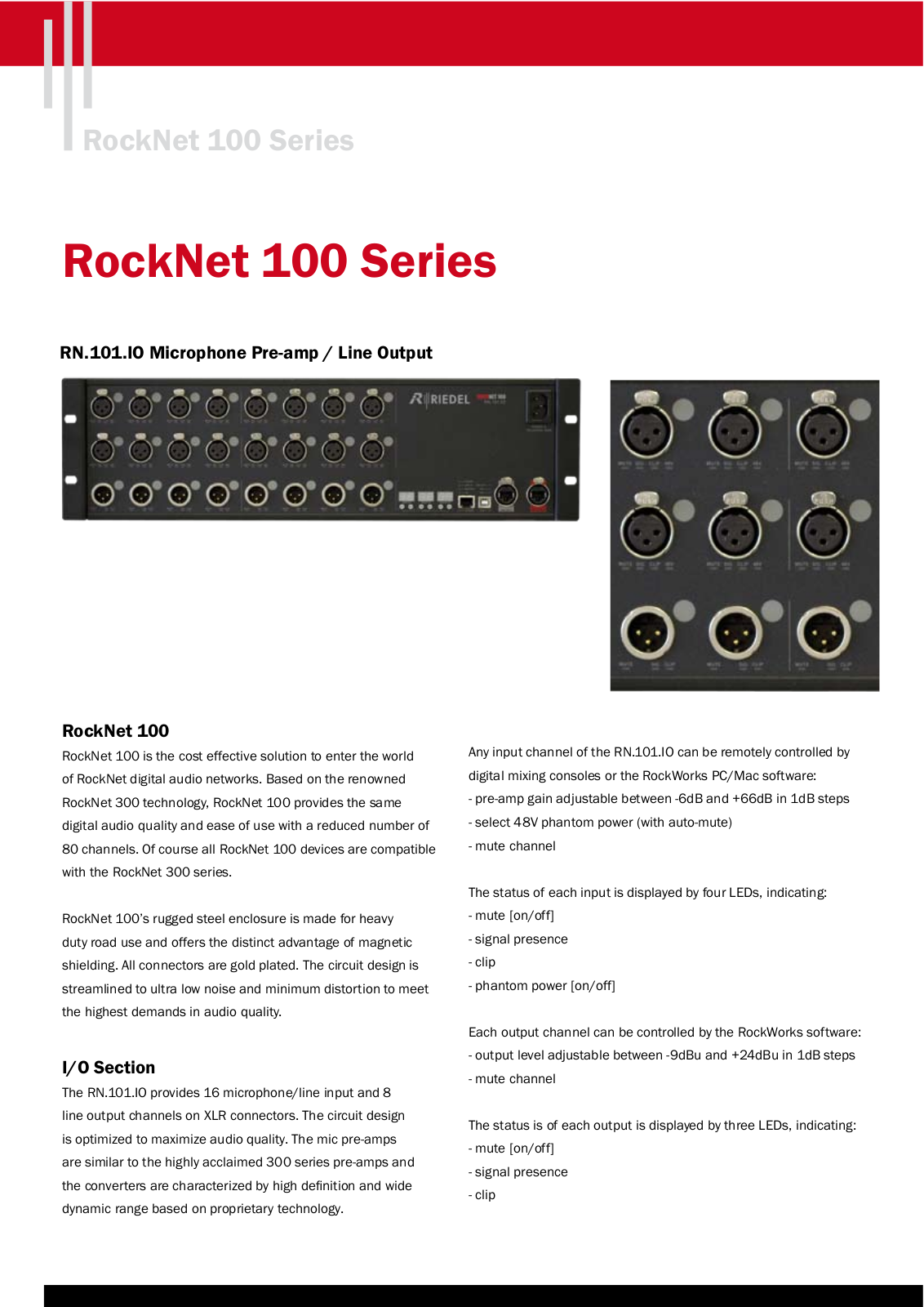 RIEDEL RockNet 100 User Manual