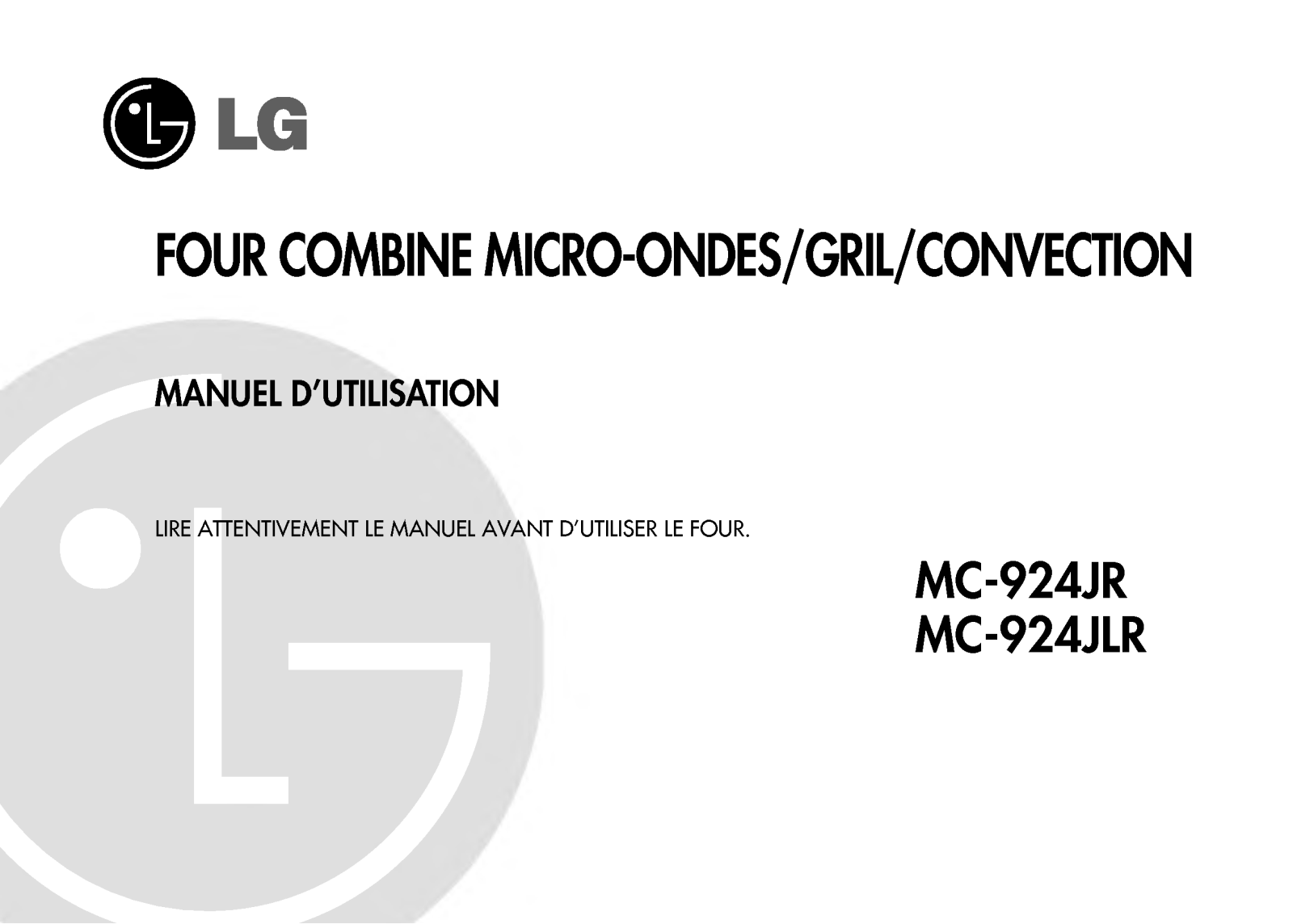 LG MC-924JR User Manual