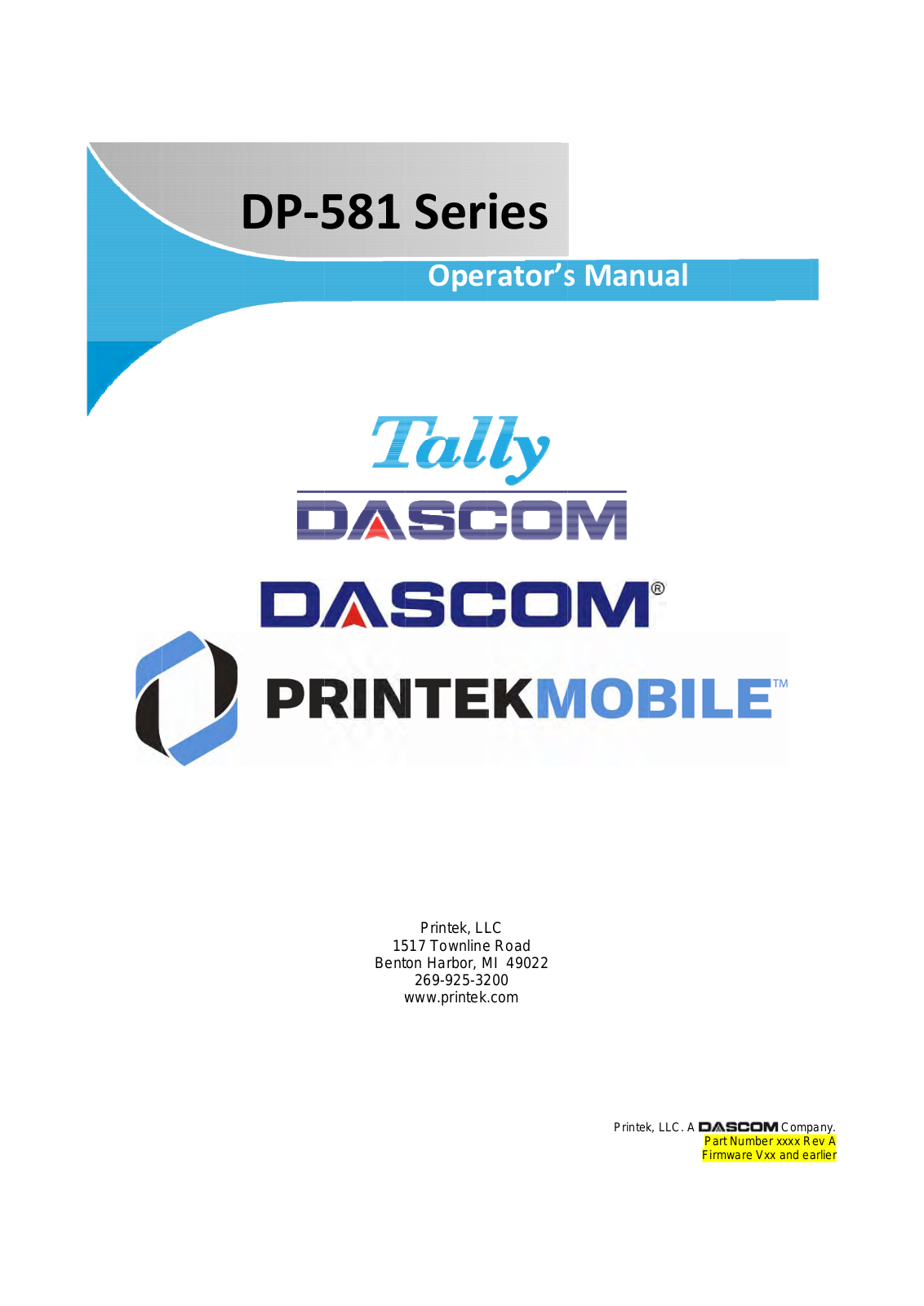 Jiangmen Dascom Computer Peripherals DP5810 User Manual