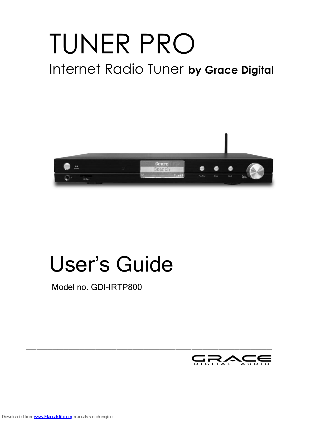 Grace Digital TUNER PRO GDI-IRTP800 User Manual