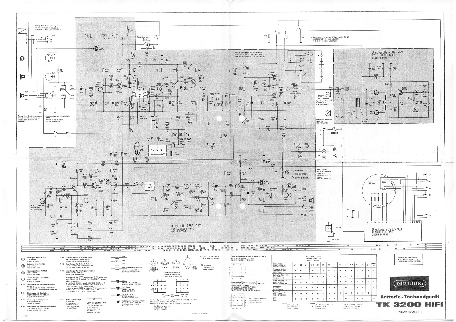 Grundig TK-3200 Schematic