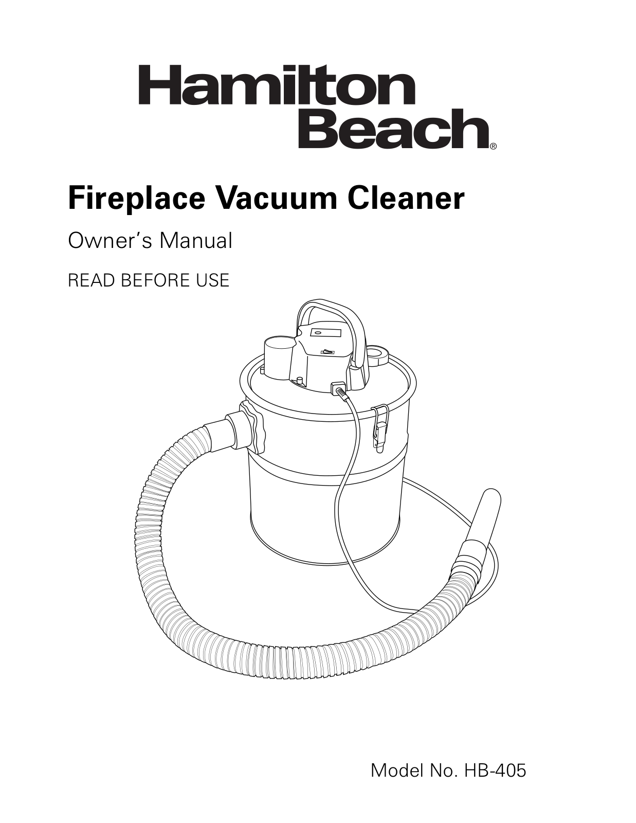 Hamilton Beach HB-405 User Manual