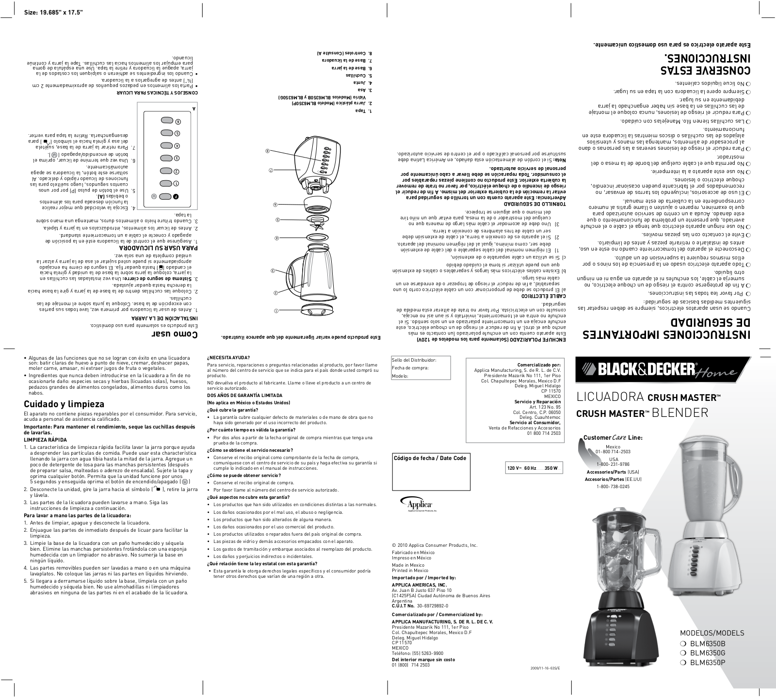 Black & Decker BLM6350B, BLM6350G, BLM6350BUC, BLM6350P User Manual