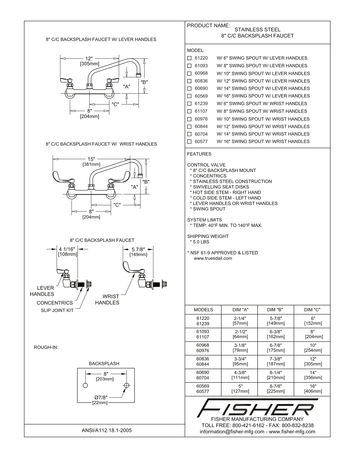 Fisher Manufacturing 60577 User Manual