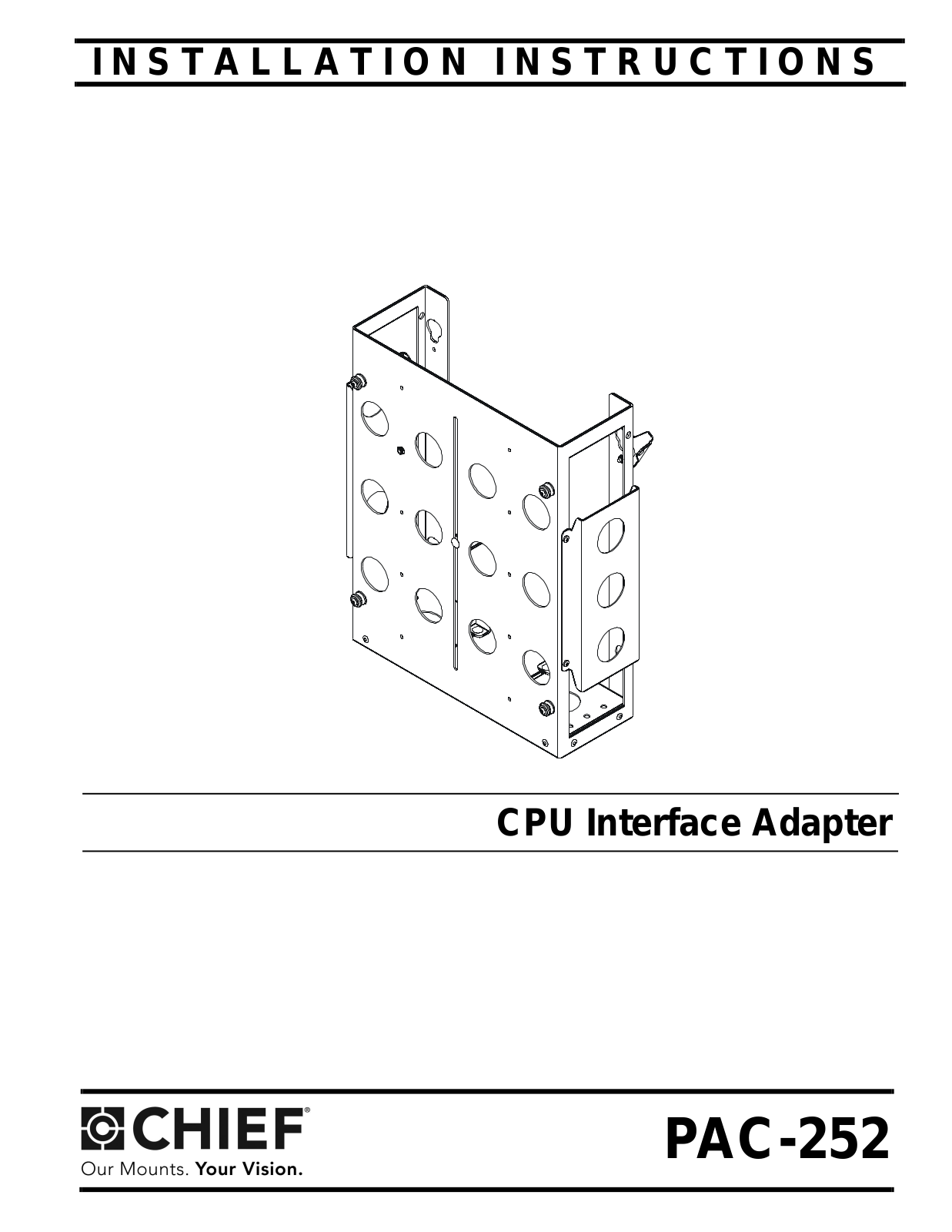 CHIEF PAC252 User Manual