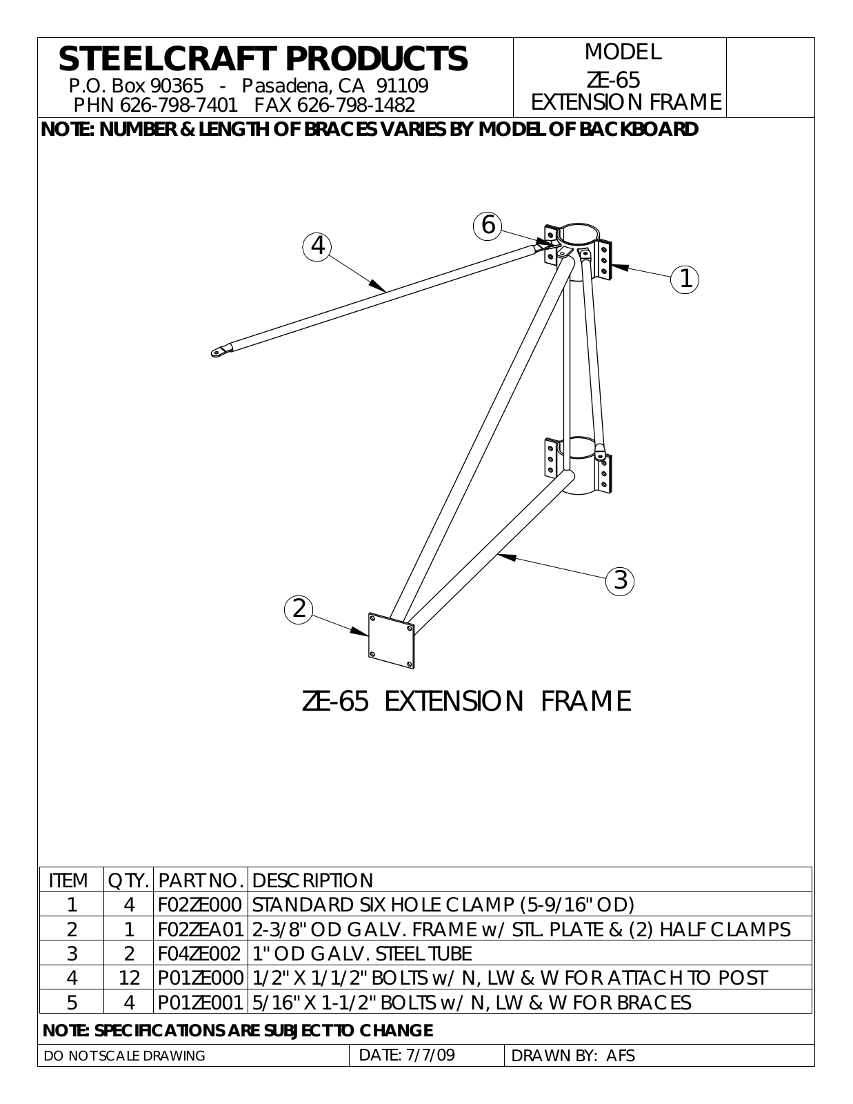 LA STEELCRAFT ZE-65 User Manual