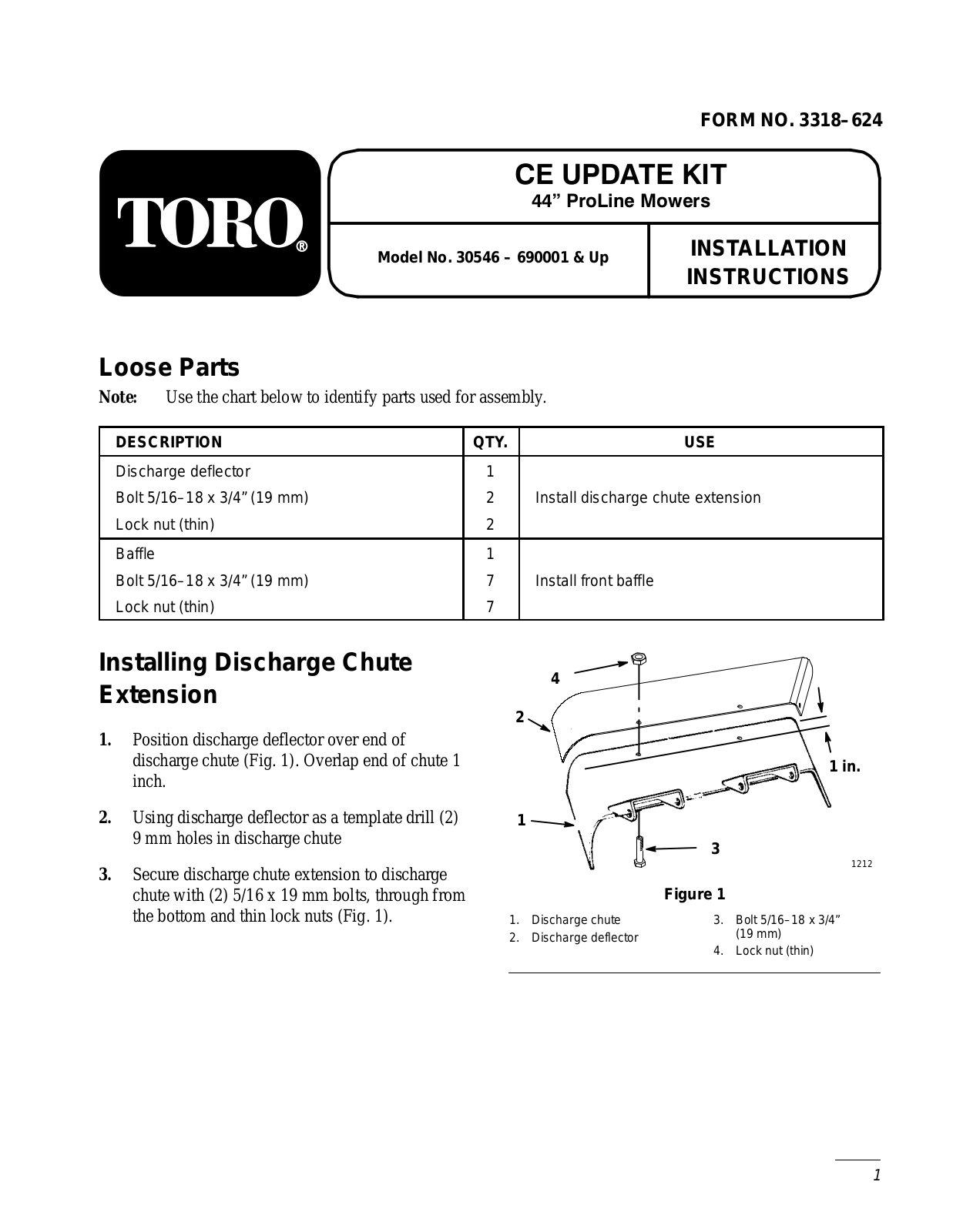 Toro 30546 Installation Instructions