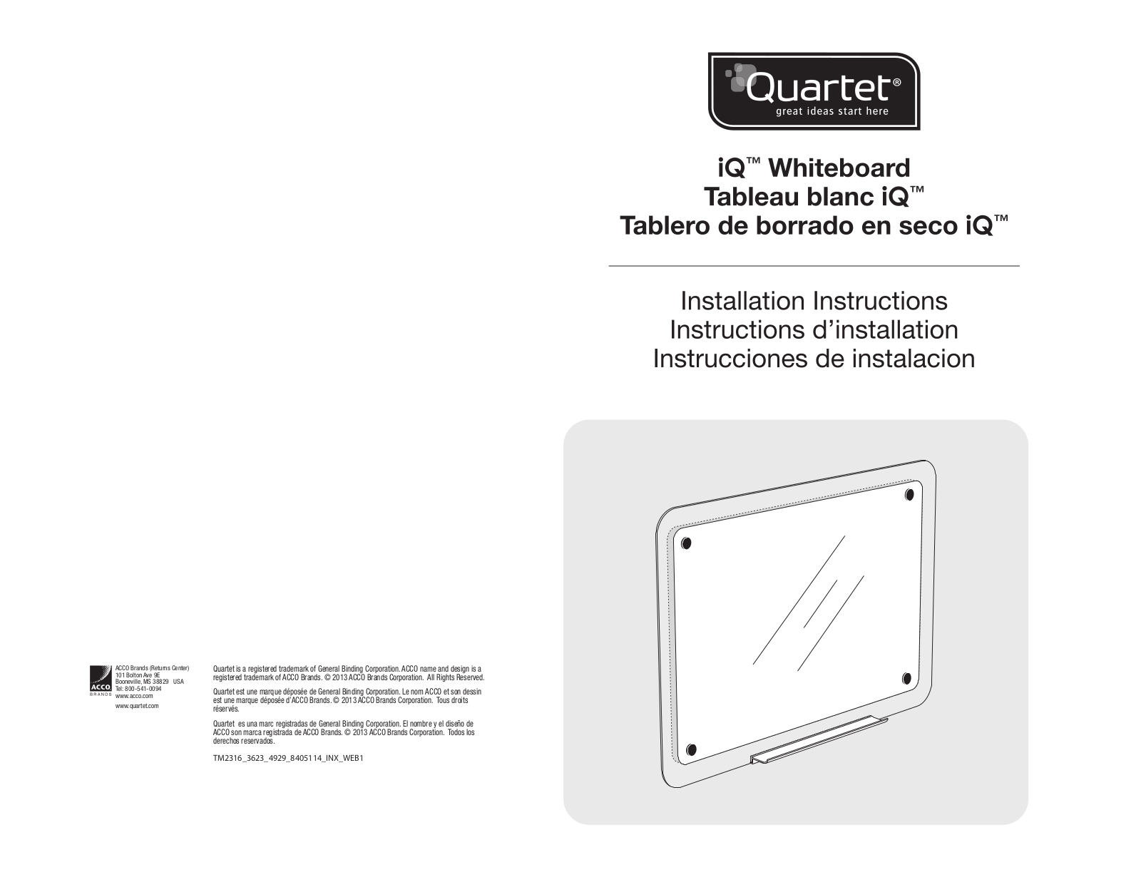 Quartet IQ Series Installation Instructions Manual