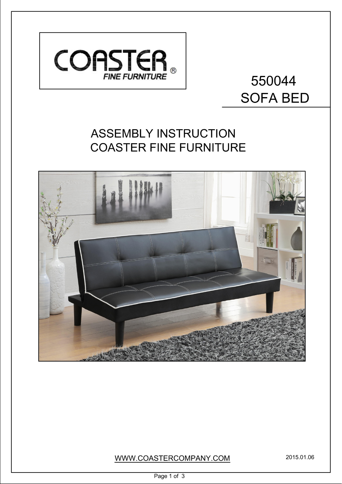 Coaster 550044 Assembly Guide