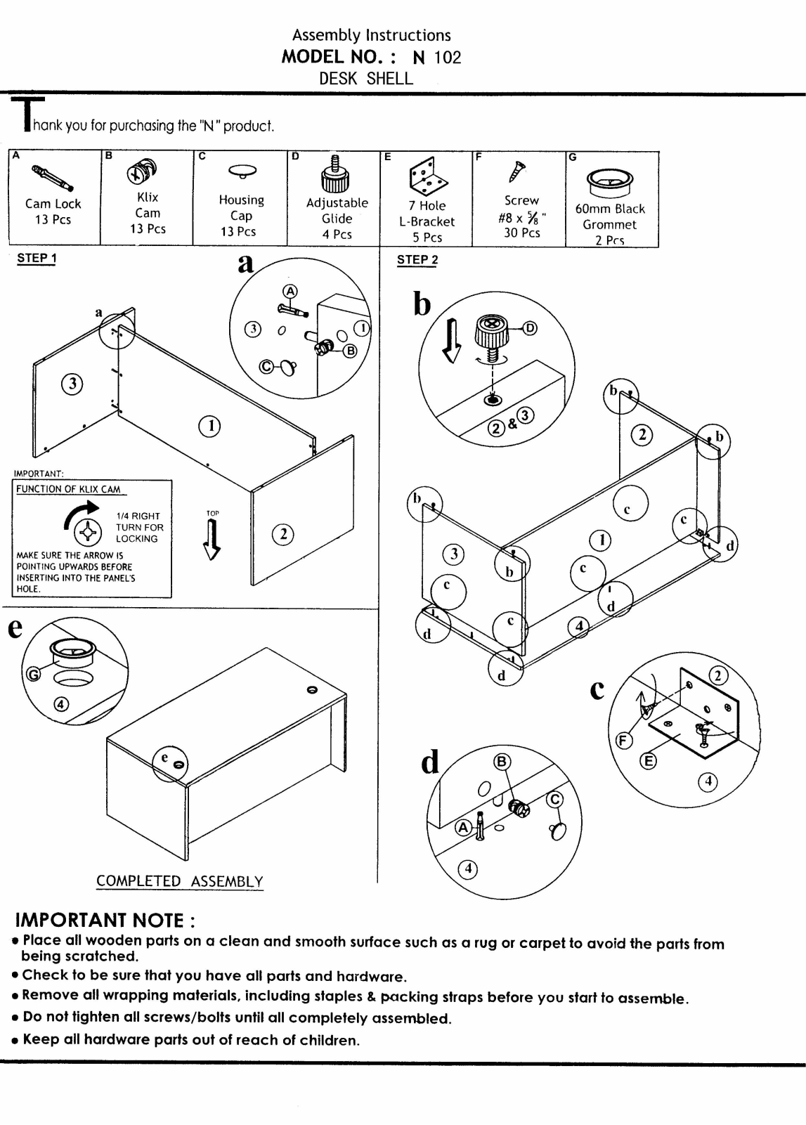 Boss N101MOC, N101M Assembly Guide