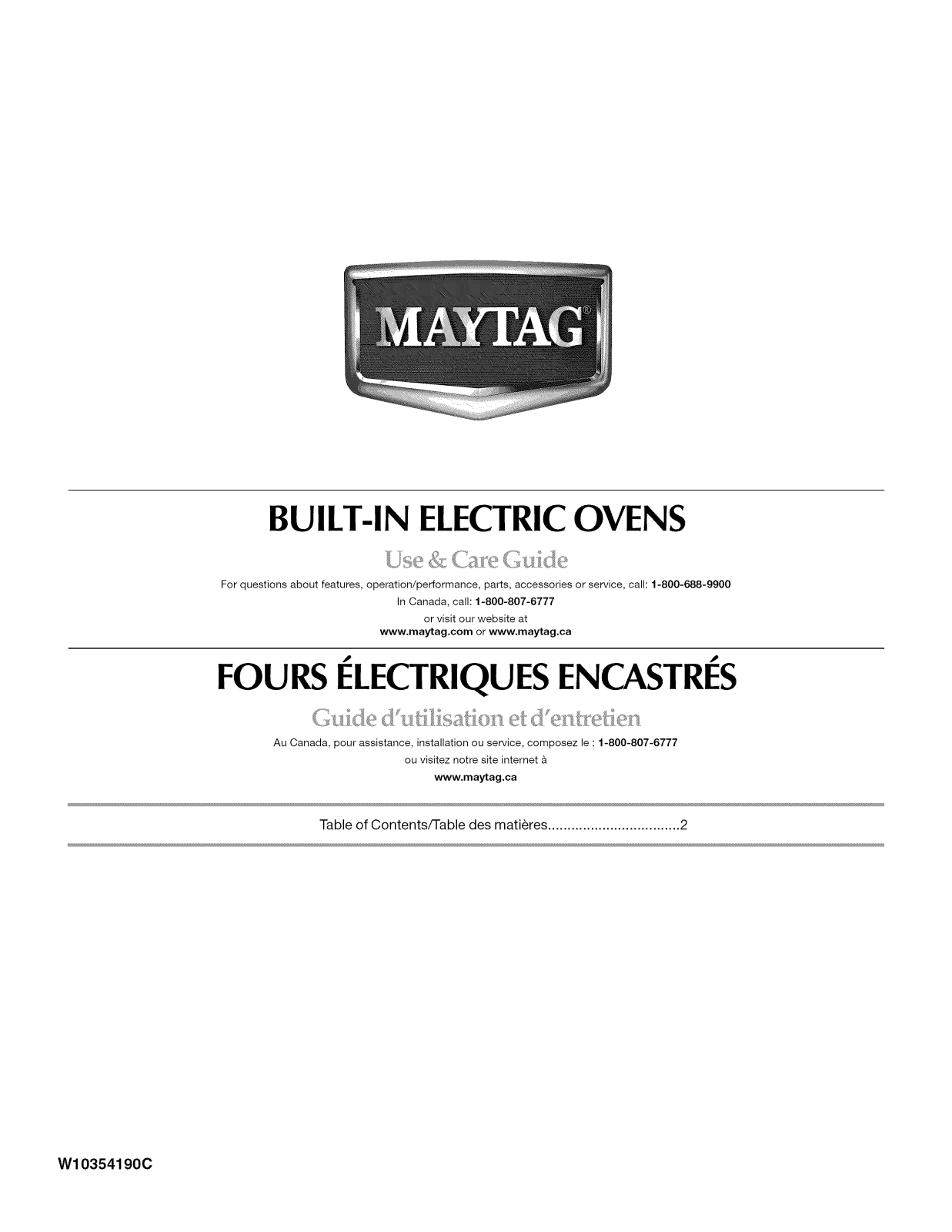 Maytag MMW9730AW02, MMW9730AW01, MMW9730AW00, MMW9730AS02, MMW9730AS01 Owner’s Manual