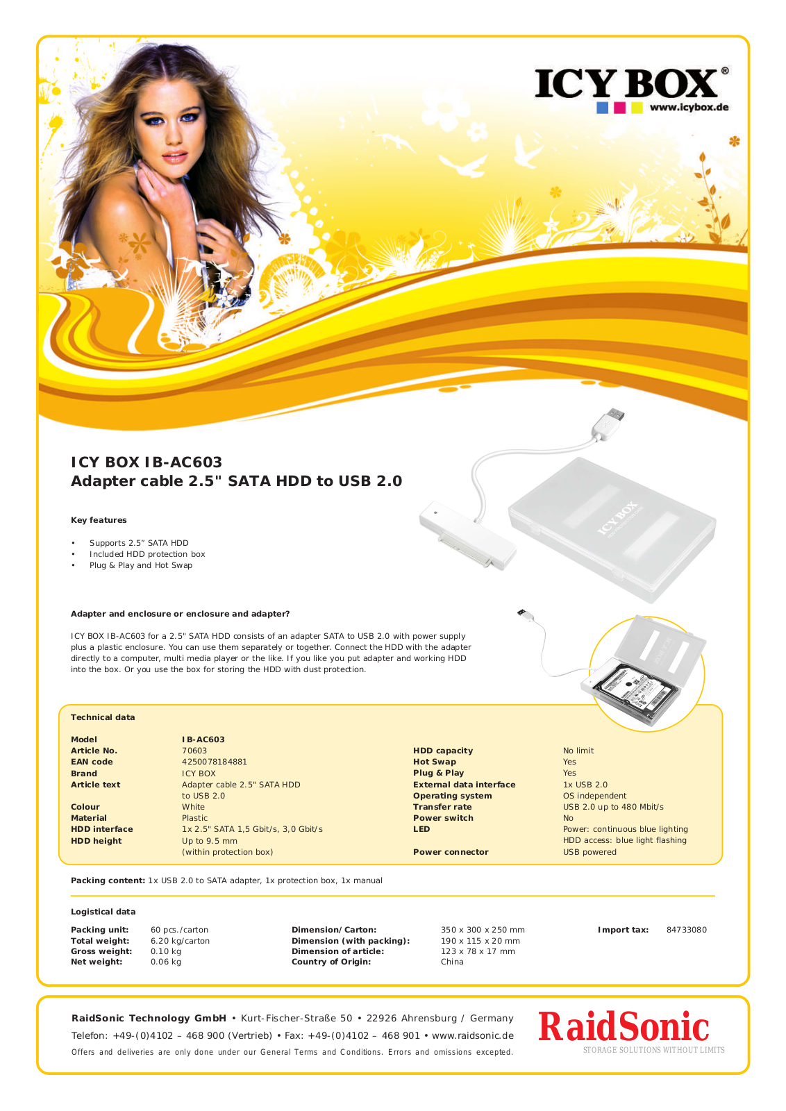 RaidSonic IB-AC603 User Manual