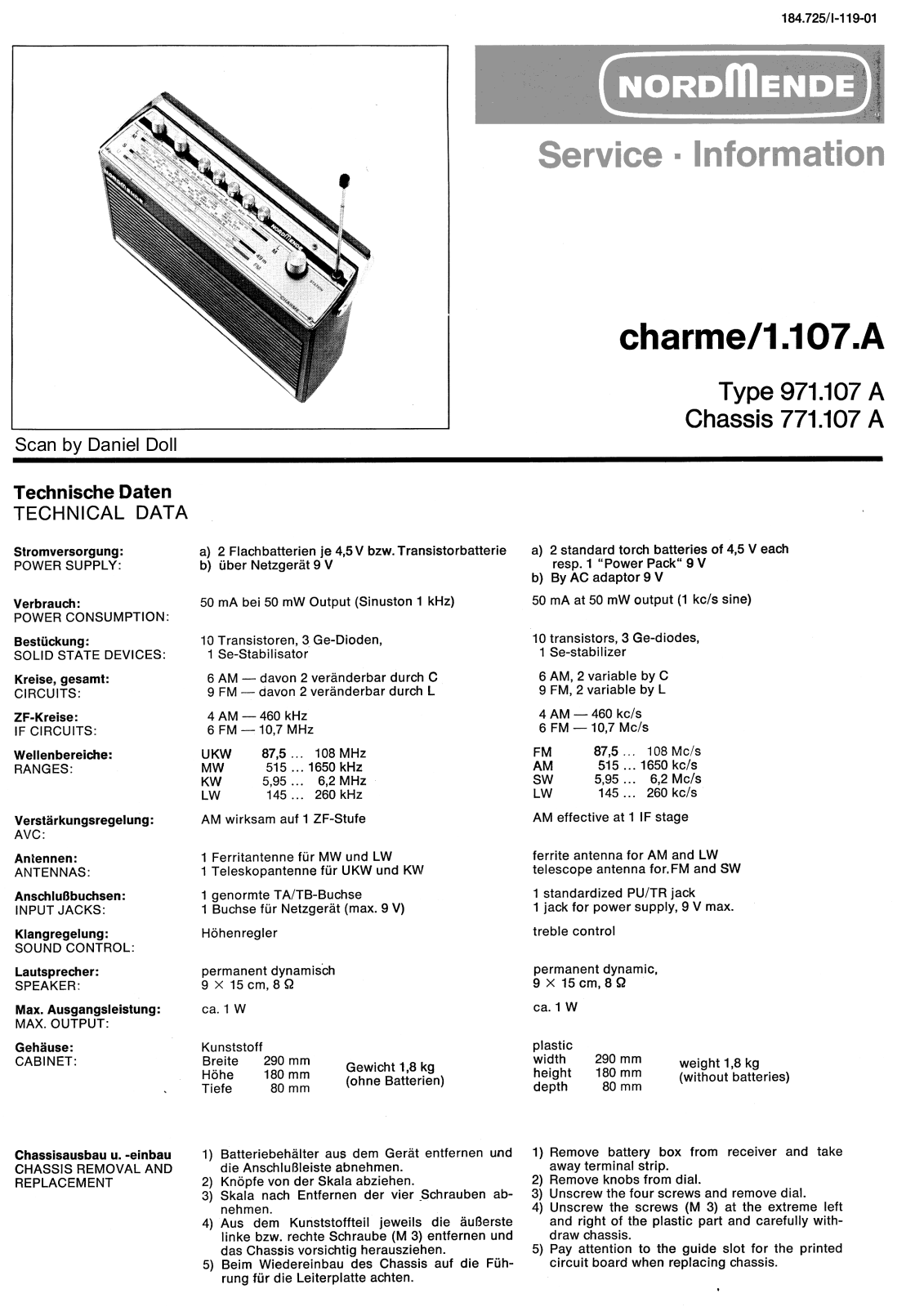 Nordmende Charme-1.107.A Schematic