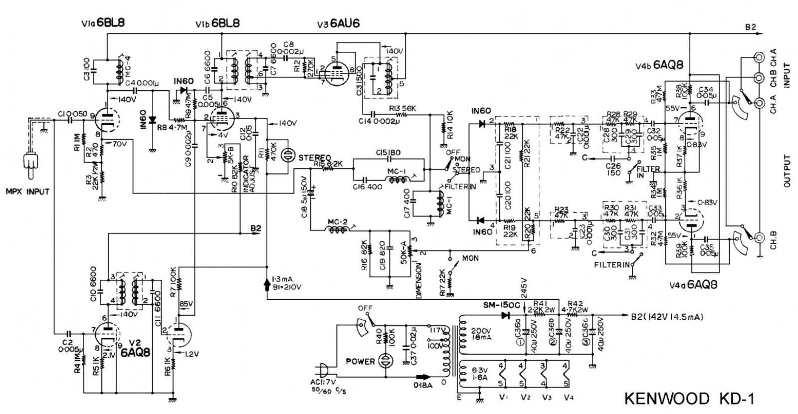 Kenwood KD-1 Schematic