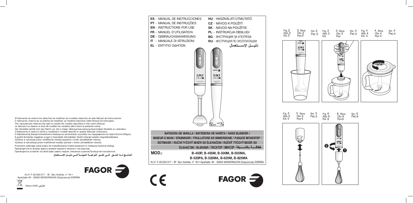 FAGOR B-625MA User Manual