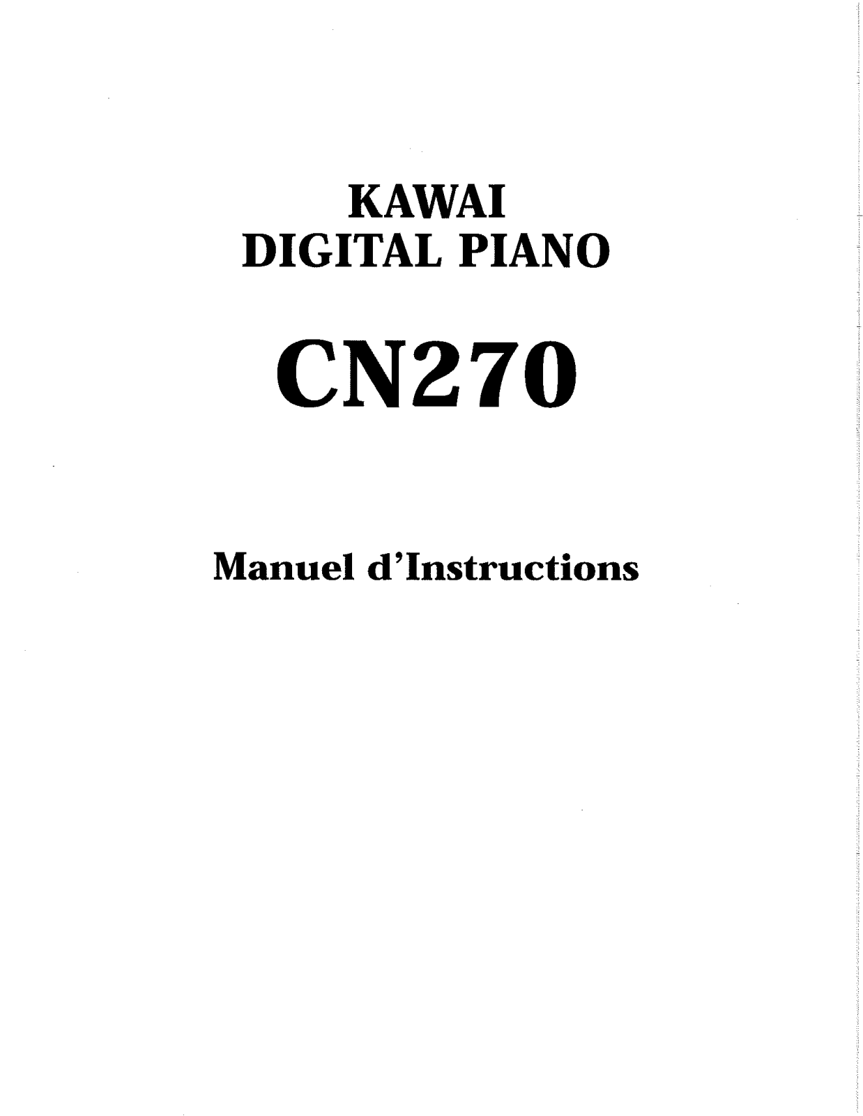 Kawai CN270 User Manual