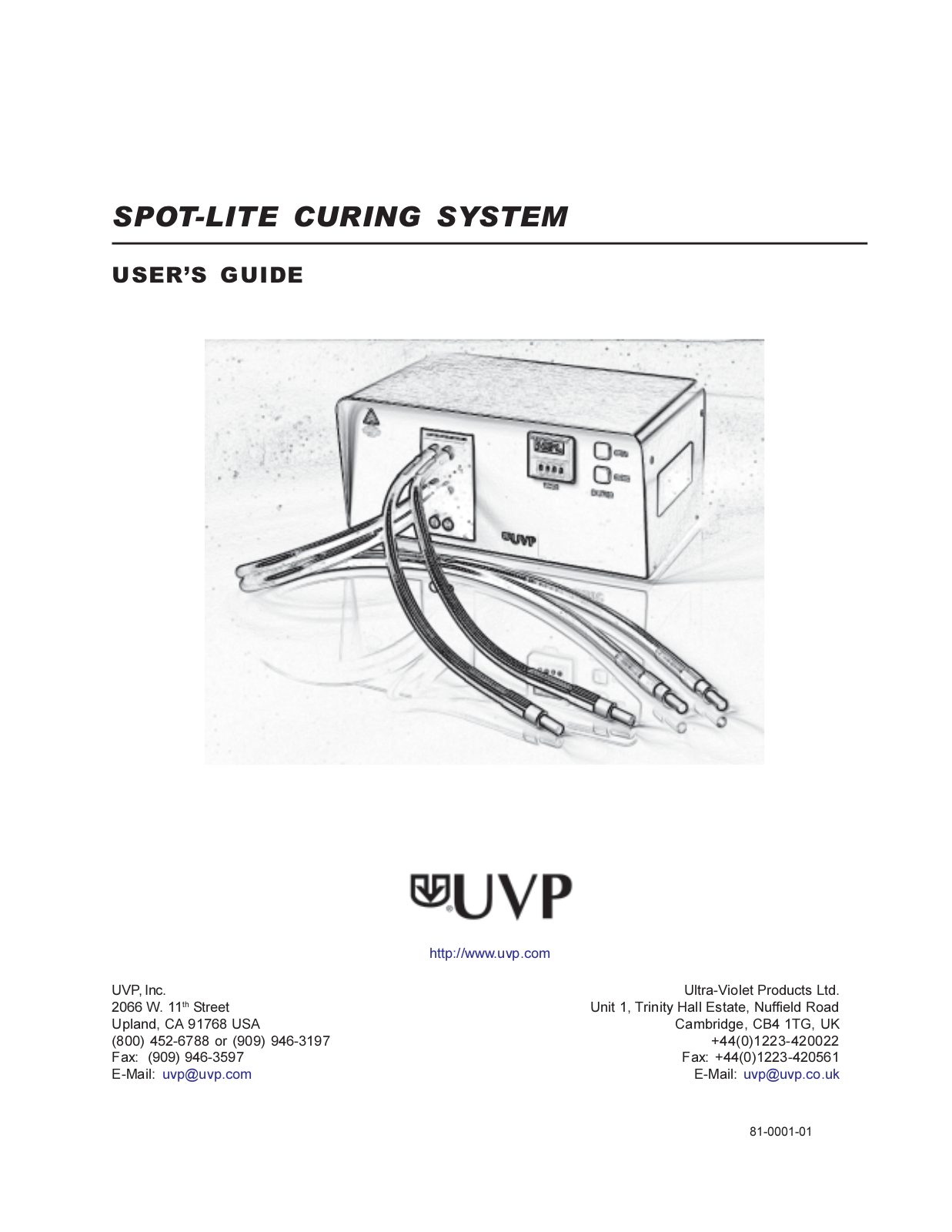 UVP Spot-Lite System User Manual