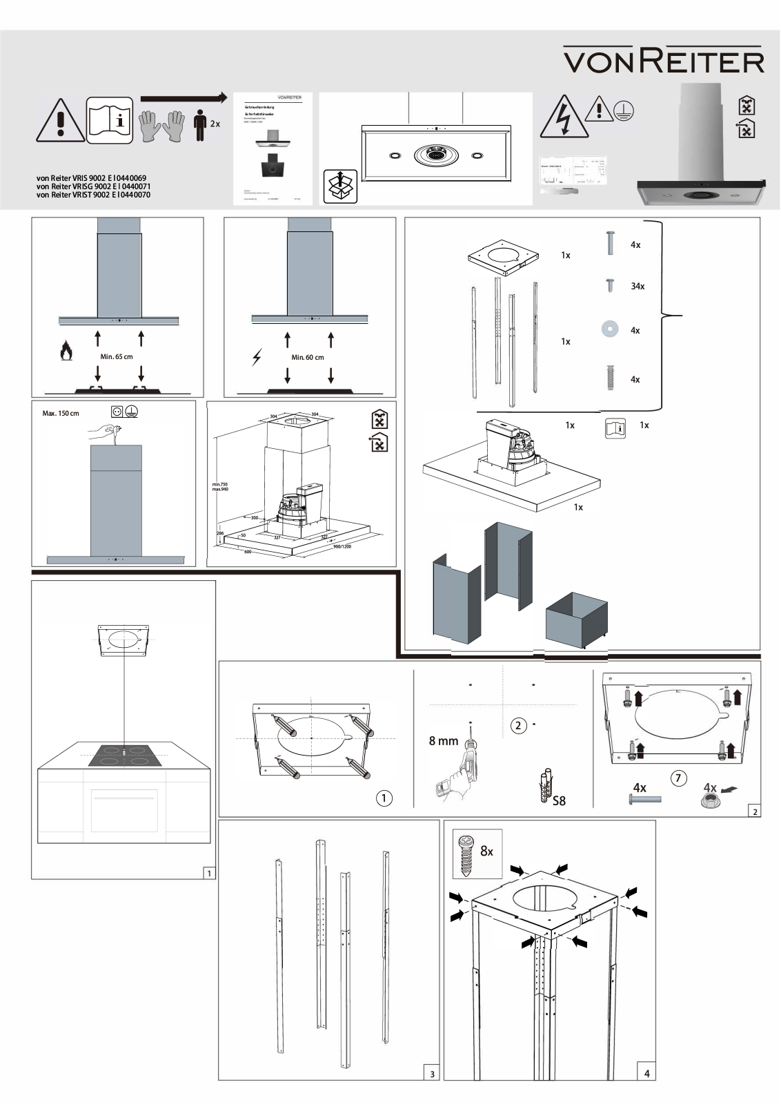 vonReiter VRIST 9002 E Assembly instructions