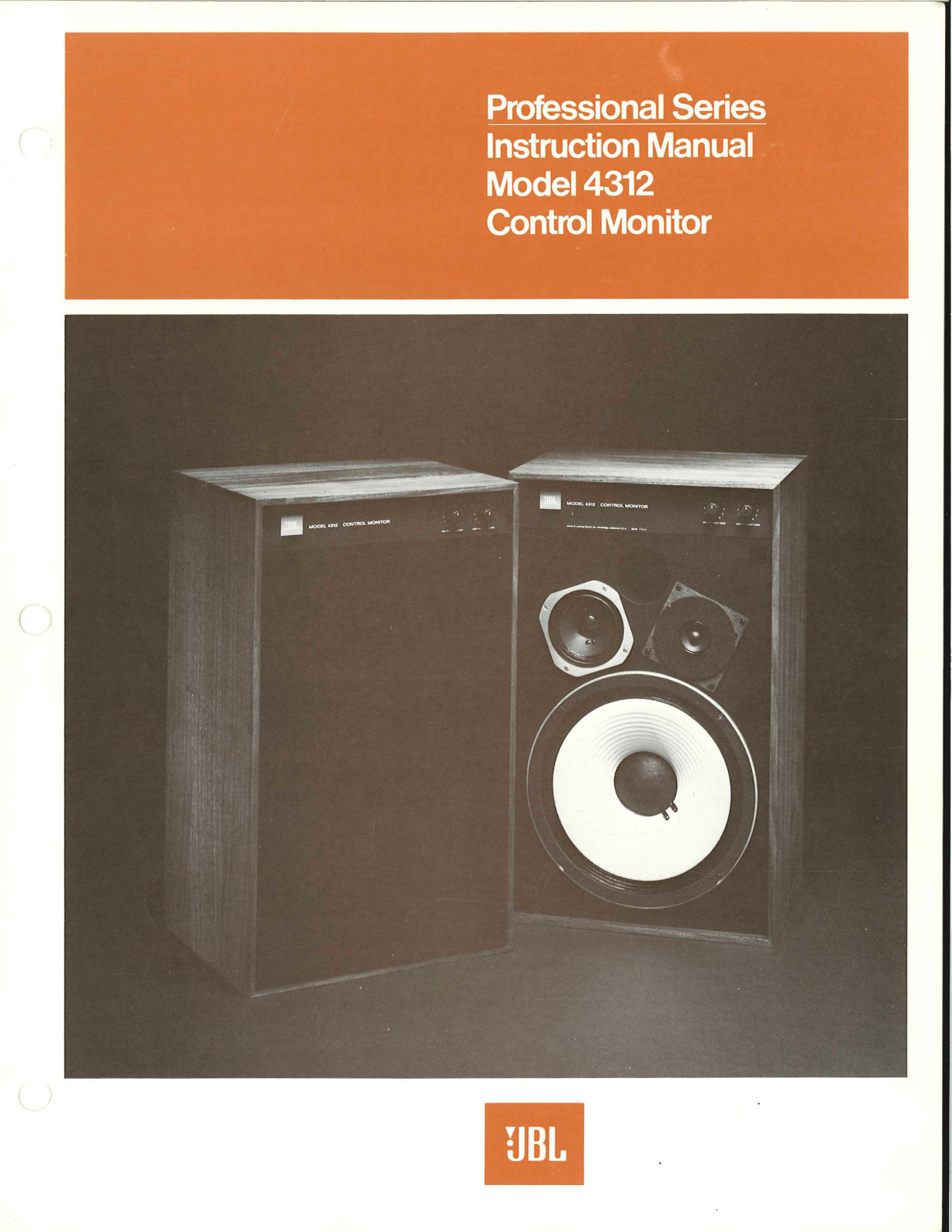 JBL 4312-A Owners manual