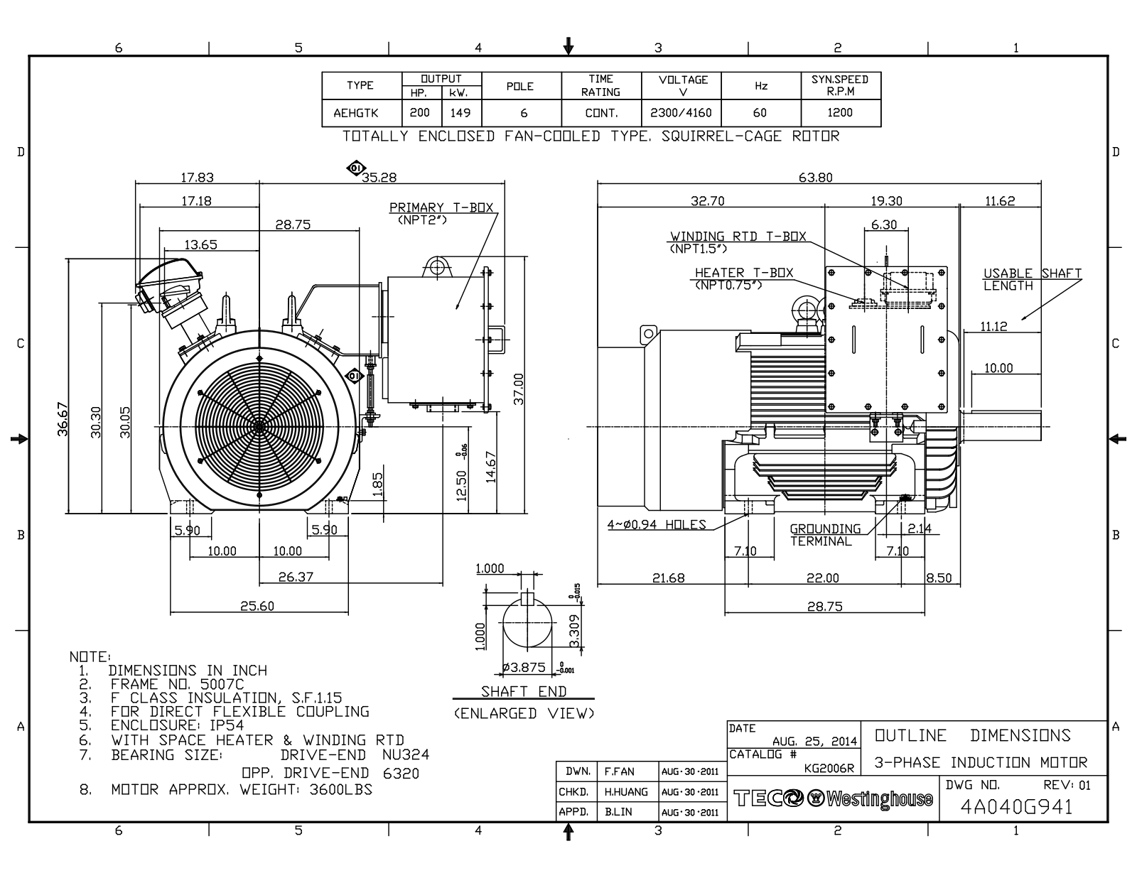 Teco KG2006R Reference Drawing