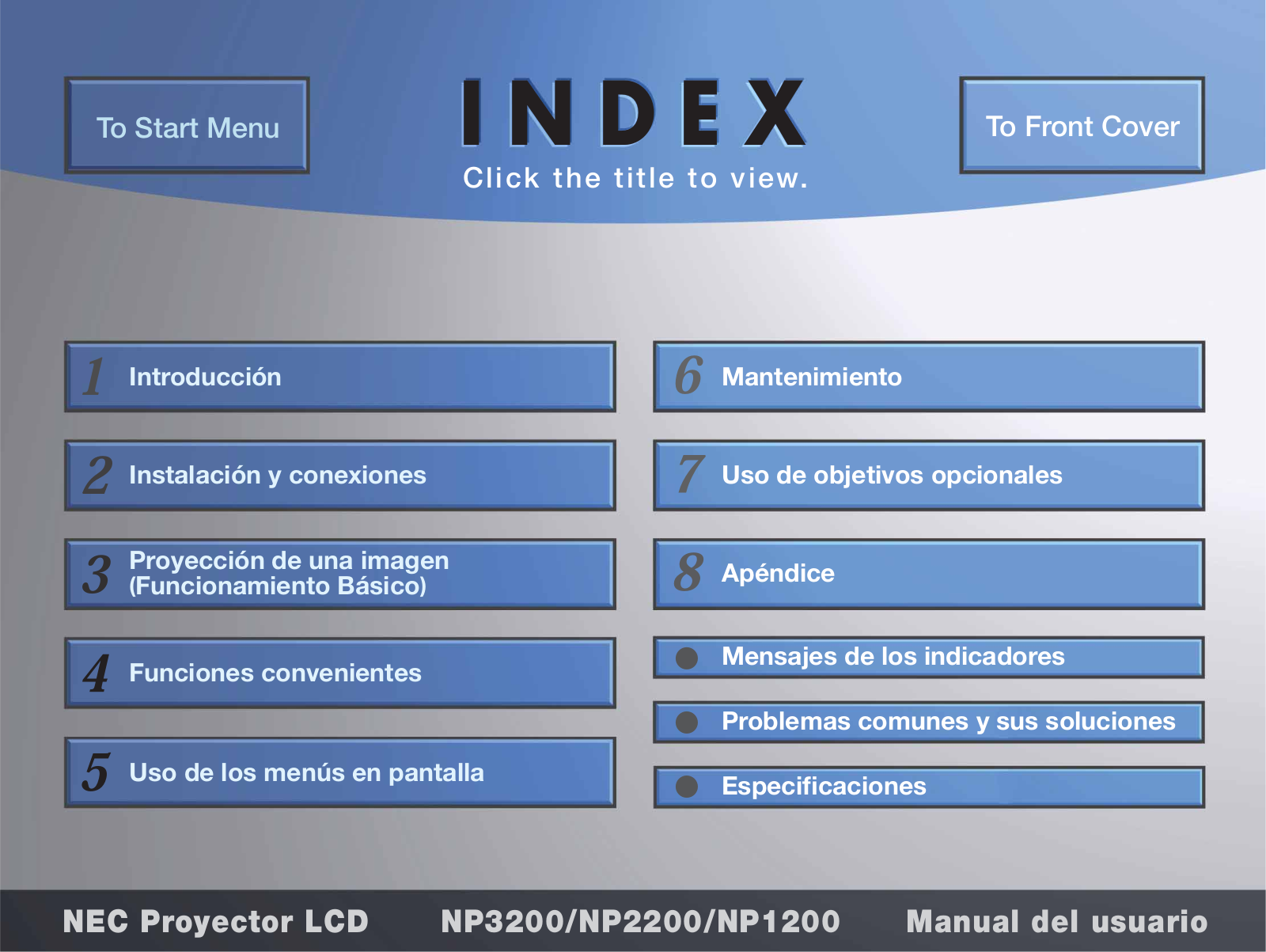 NEC NP3200 User's Manual