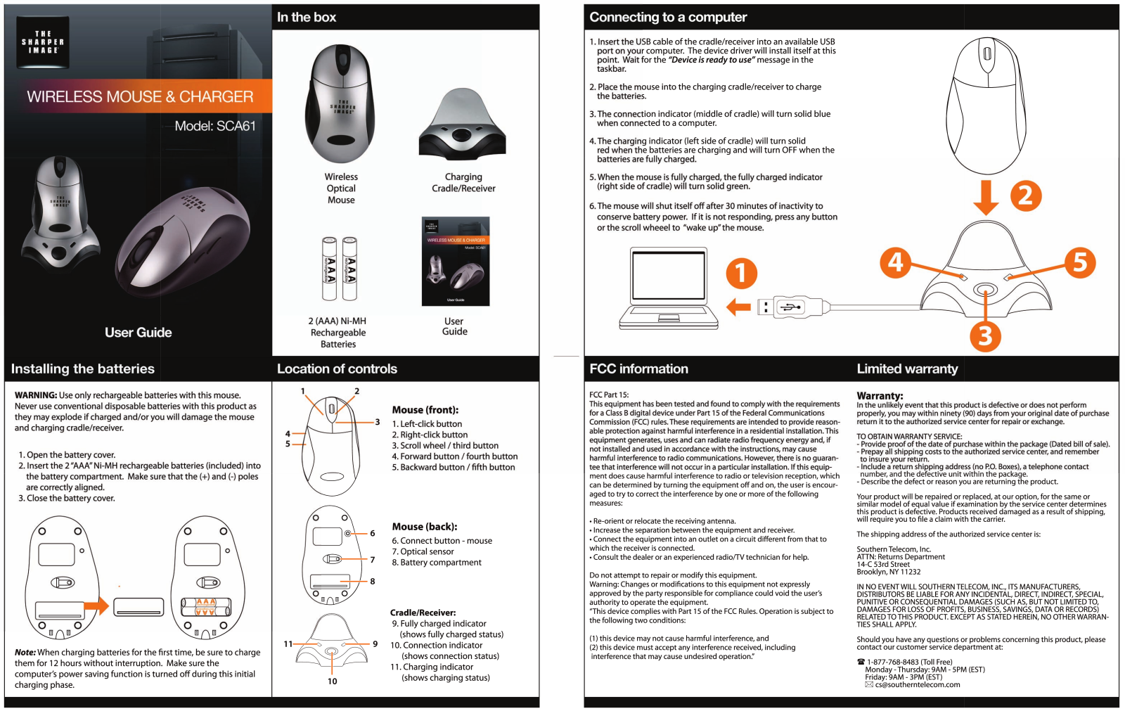 Sharper image SCA61 User Manual