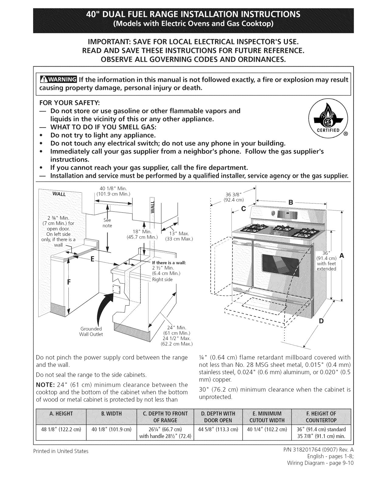 Frigidaire CPDF4085KF2 Installation Guide - ManualMachine.com