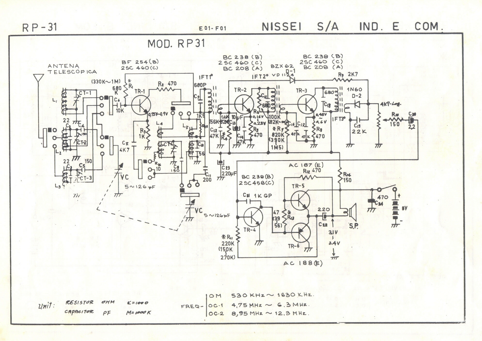 NISSEI RP-31 Schematic