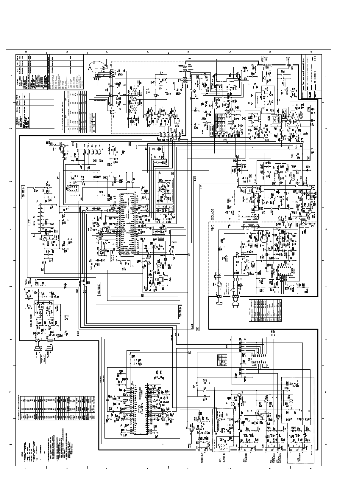 Philco TPS2063, TPS2064, PCS2976 Schematic