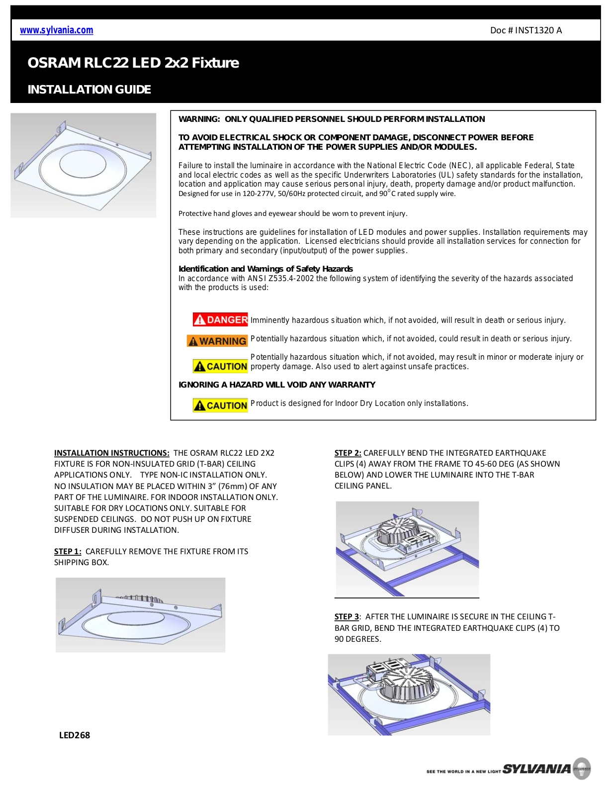 OSRAM SYLVANIA RLC22 User Manual