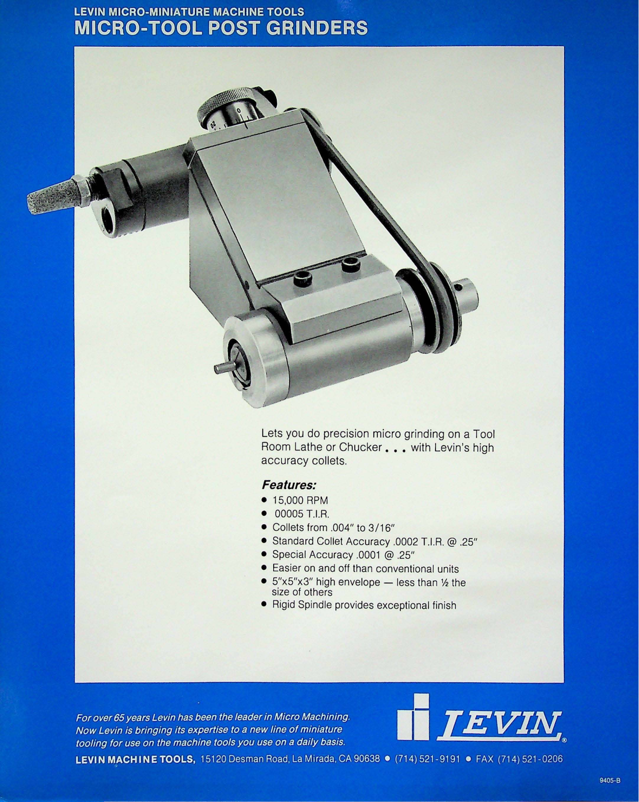 Louis Levin & Son Micro Tool Post Grinder Grinder - ManualMachine.com