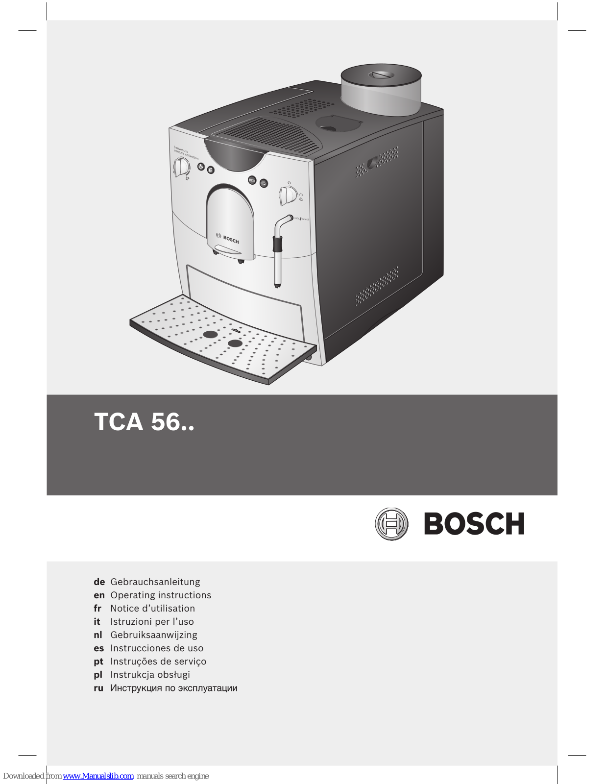 Bosch TCA 56 Operating Instructions Manual