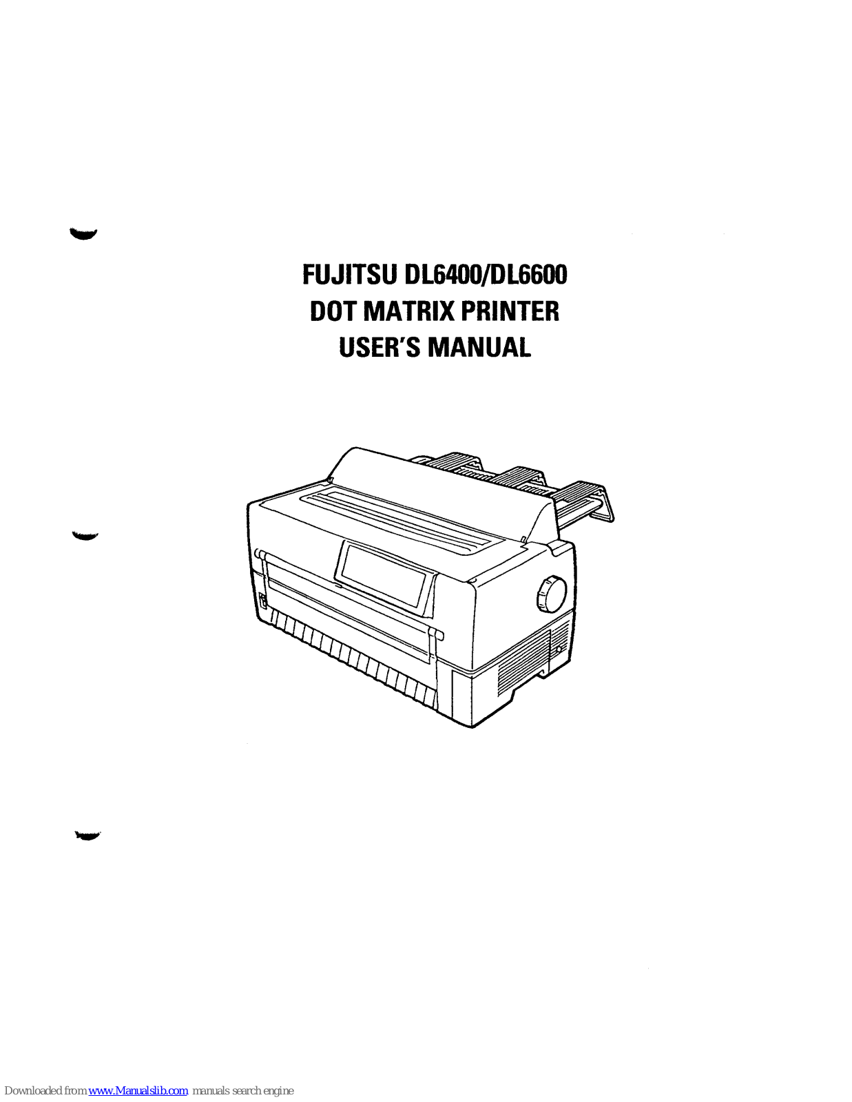 Fujitsu DL6600, DL6600PRO - DL 6600 Pro B/W Dot-matrix Printer, KA02029-B203 - DL 6600 Pro B/W Dot-matrix Printer User Manual