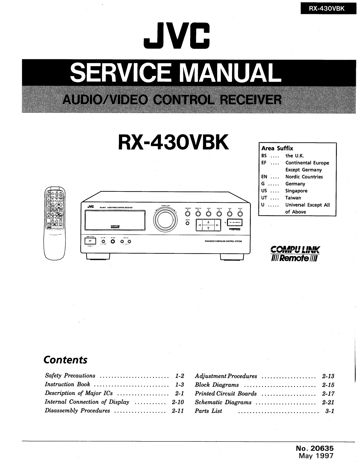 JVC RX-430VBK Service Manual