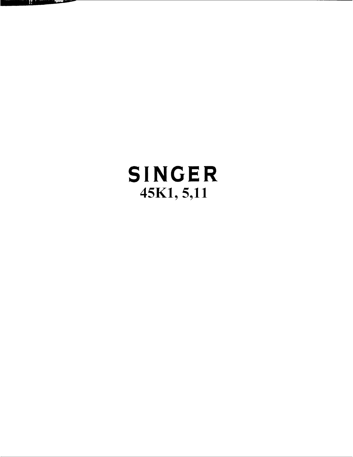 Singer 45K1, 45K5, 45K11 Parts List