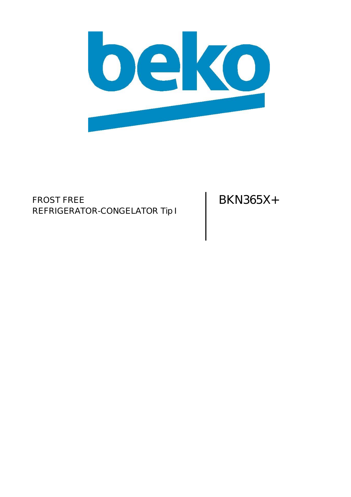 Beko BKN365X+ User guide - ManualMachine.com