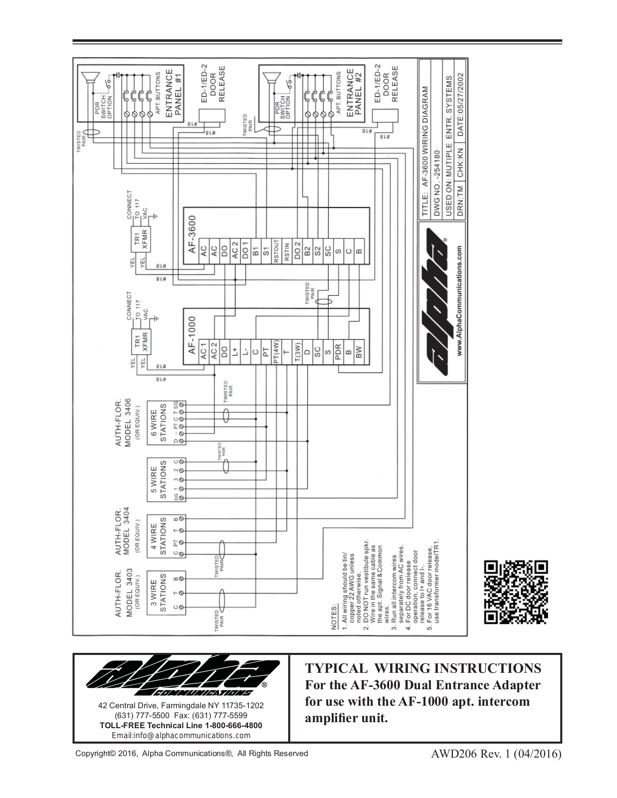 Alpha AF-3600 User Manual