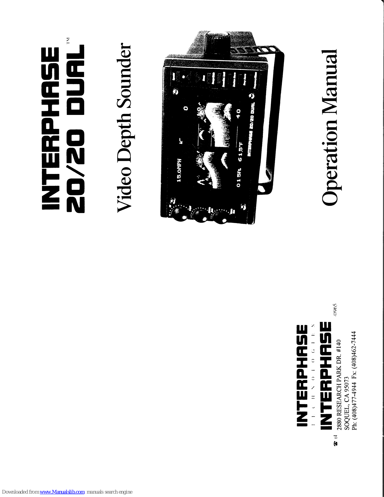 Interphase 20/20 Dual Operation Manual - ManualMachine.com
