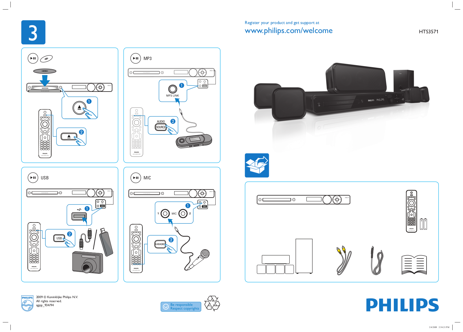 Philips HTS3571/94 quick start guide - ManualMachine.com